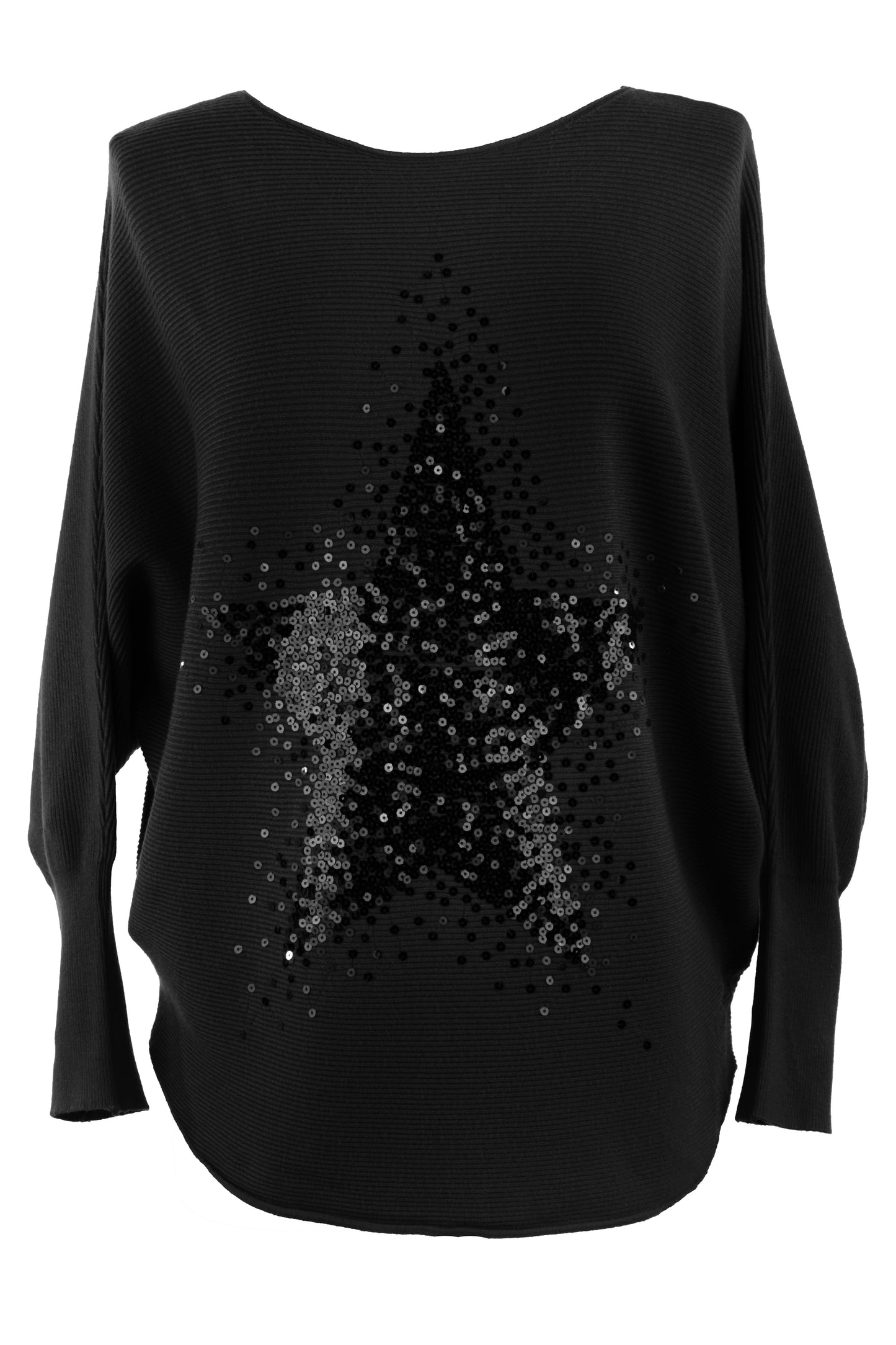 Sequin Star Ribbed Jumper