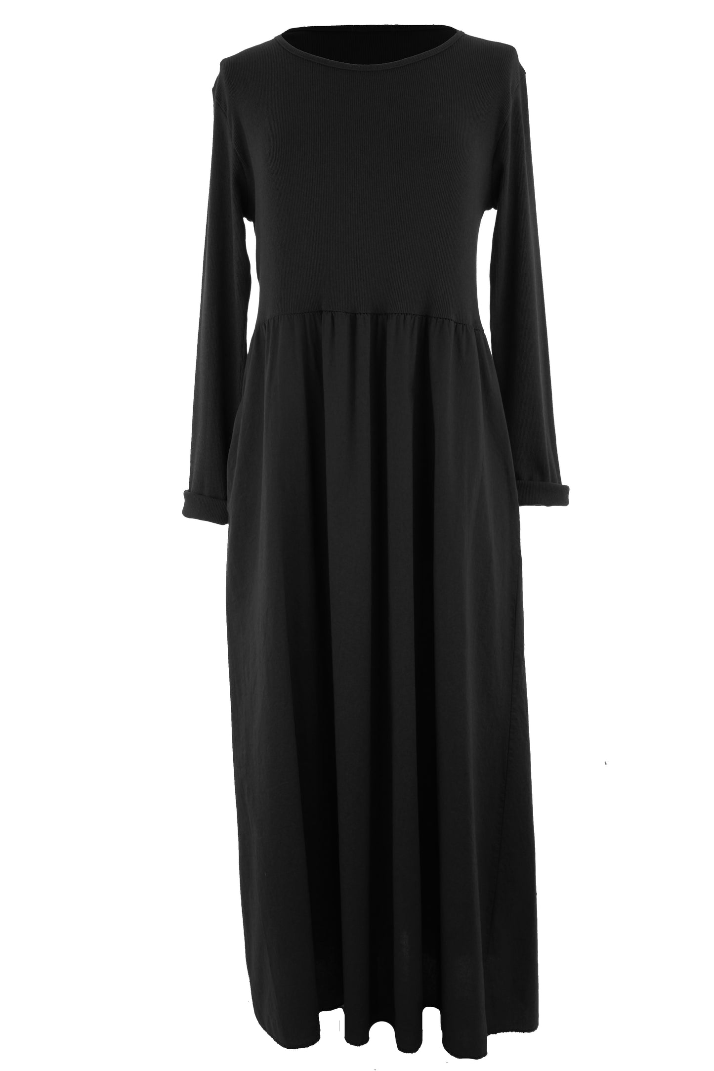 Ribbed Cotton Midi Dress