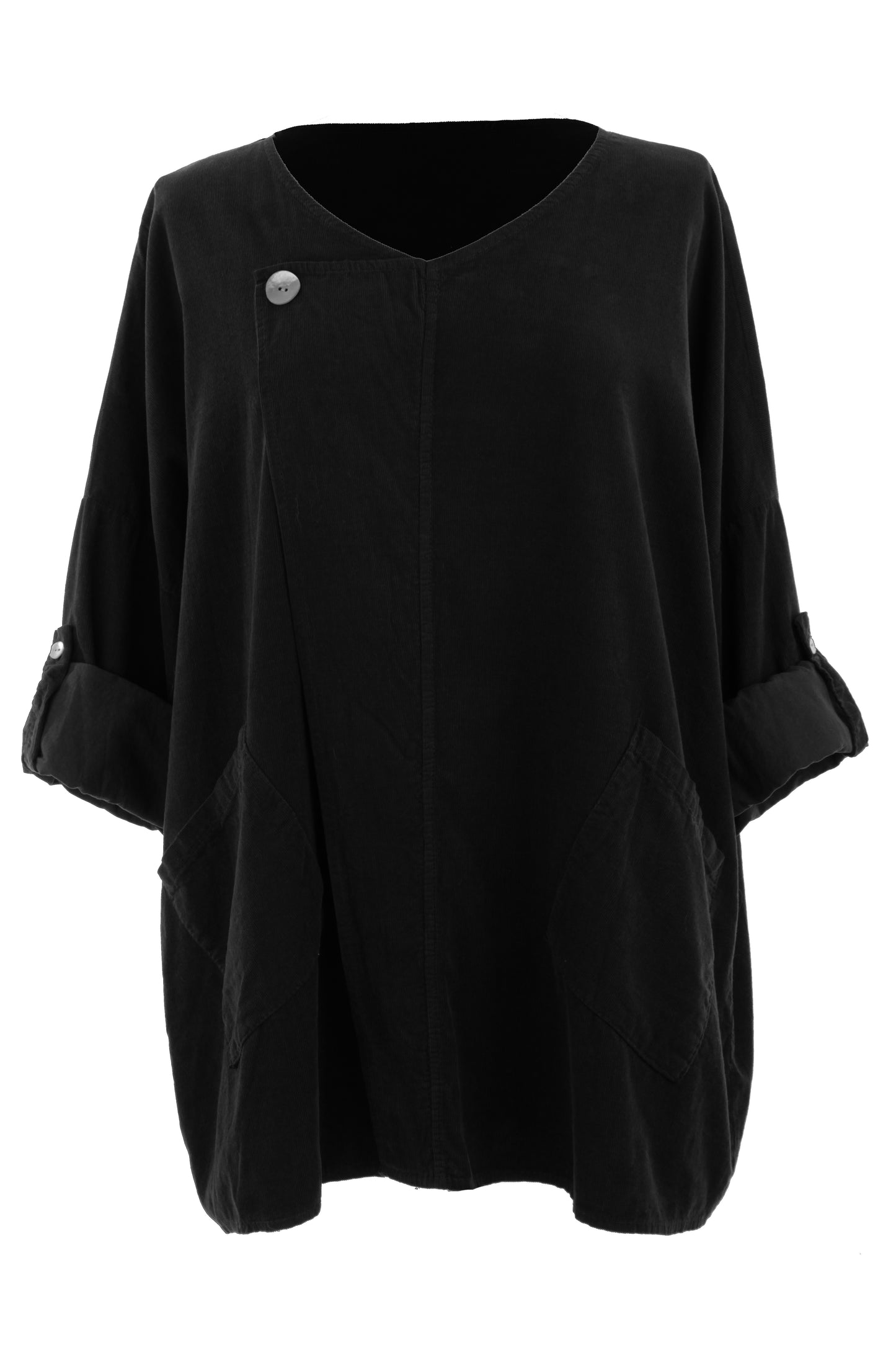 Button Detail 2 Pocket Corduroy Top