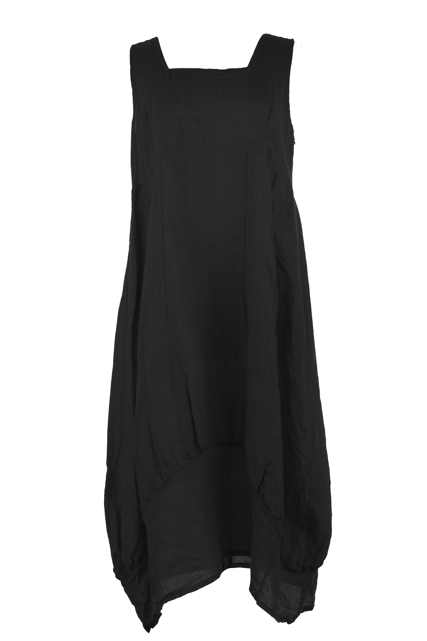Square Neck Linen Dress