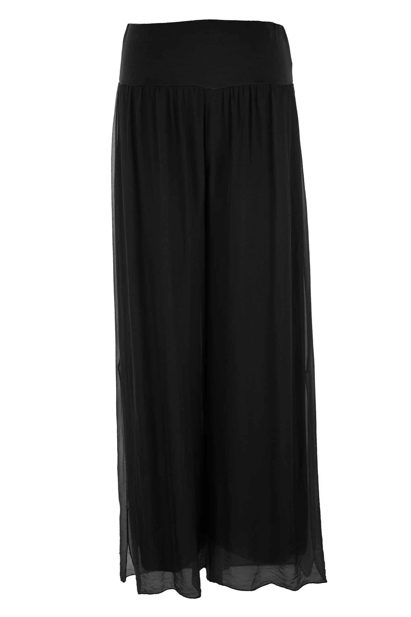 Wide Leg Silk Trouser