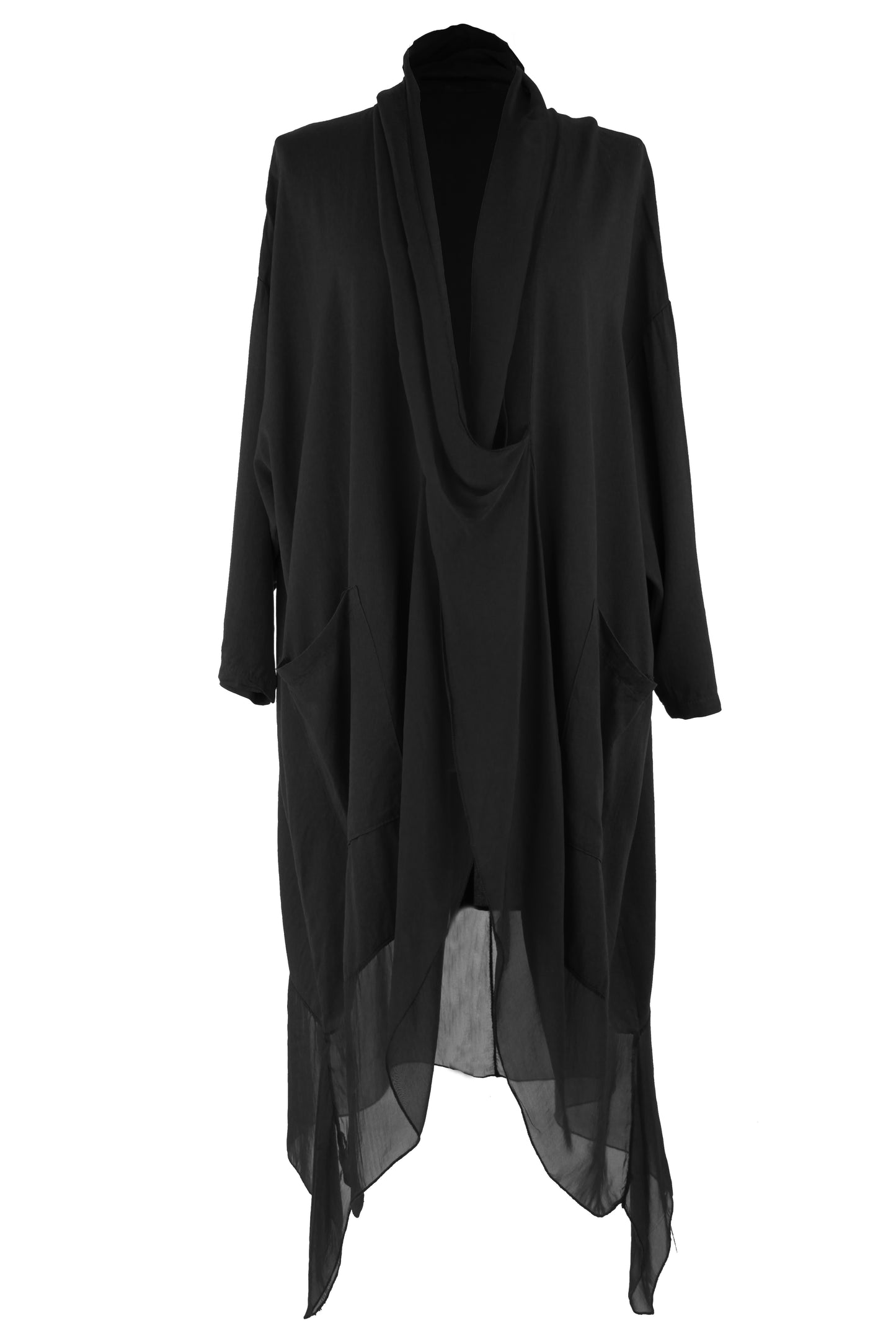 Crossover Silk Panel Tunic