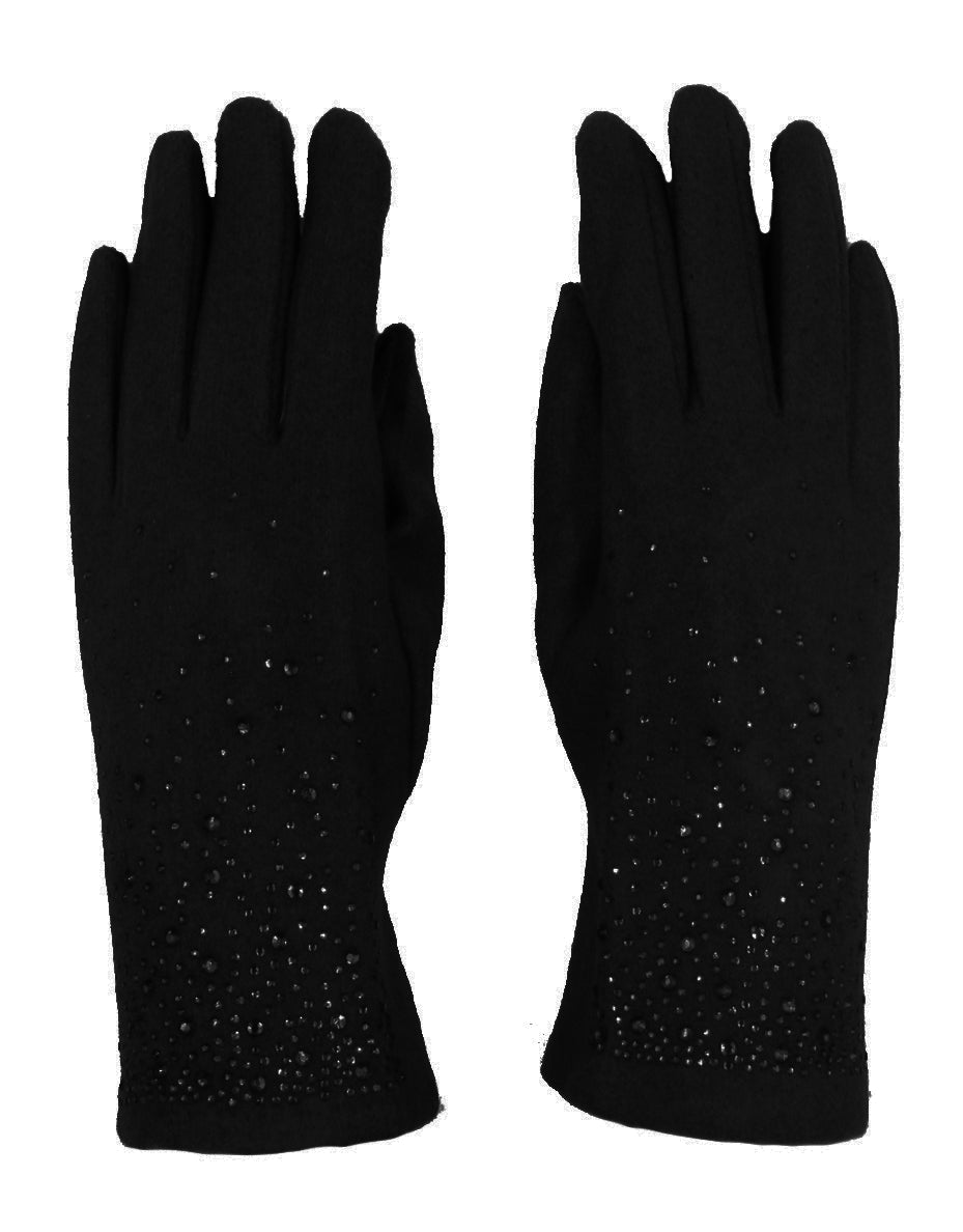 Diamante Detail Cashmere Gloves
