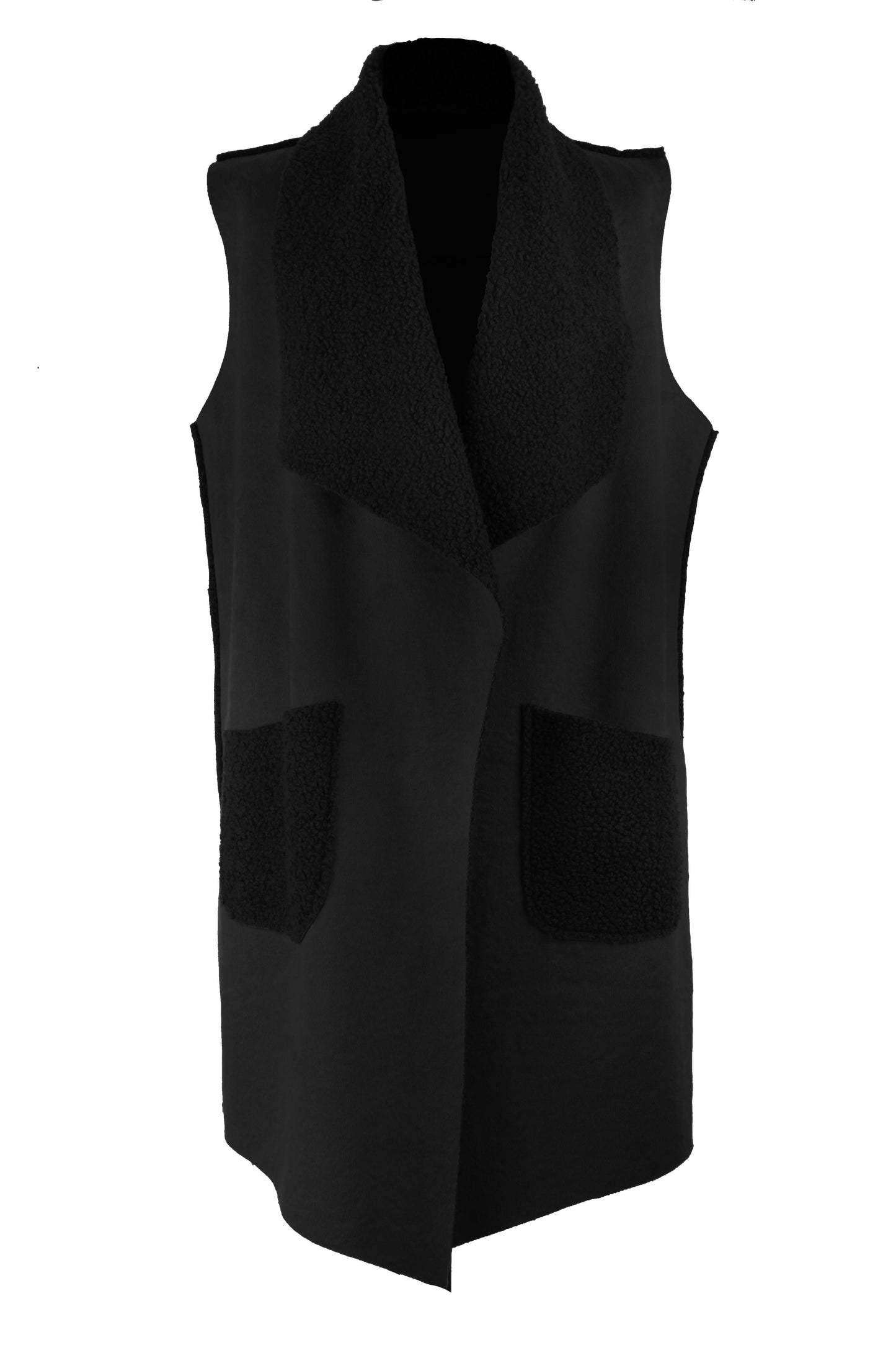 Waterfall Faux Suede Gilet