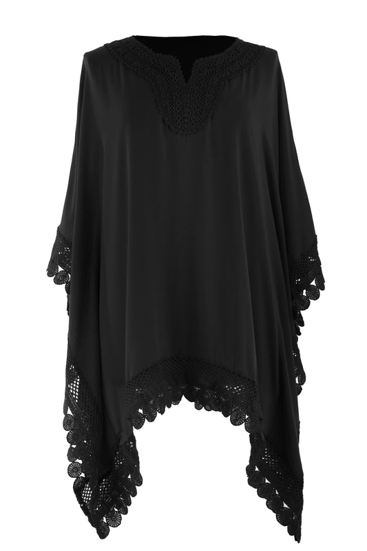 Crochet Trim Kaftan Top