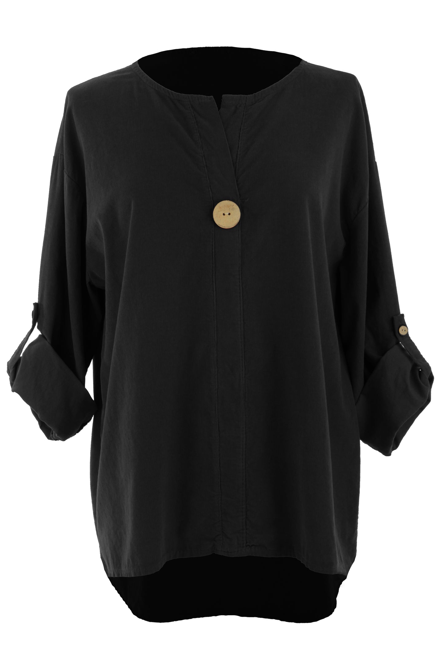 Button Detail Corduroy Top