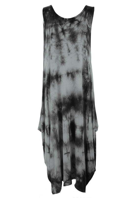 Sleeveless Tie Dye Midi Dress