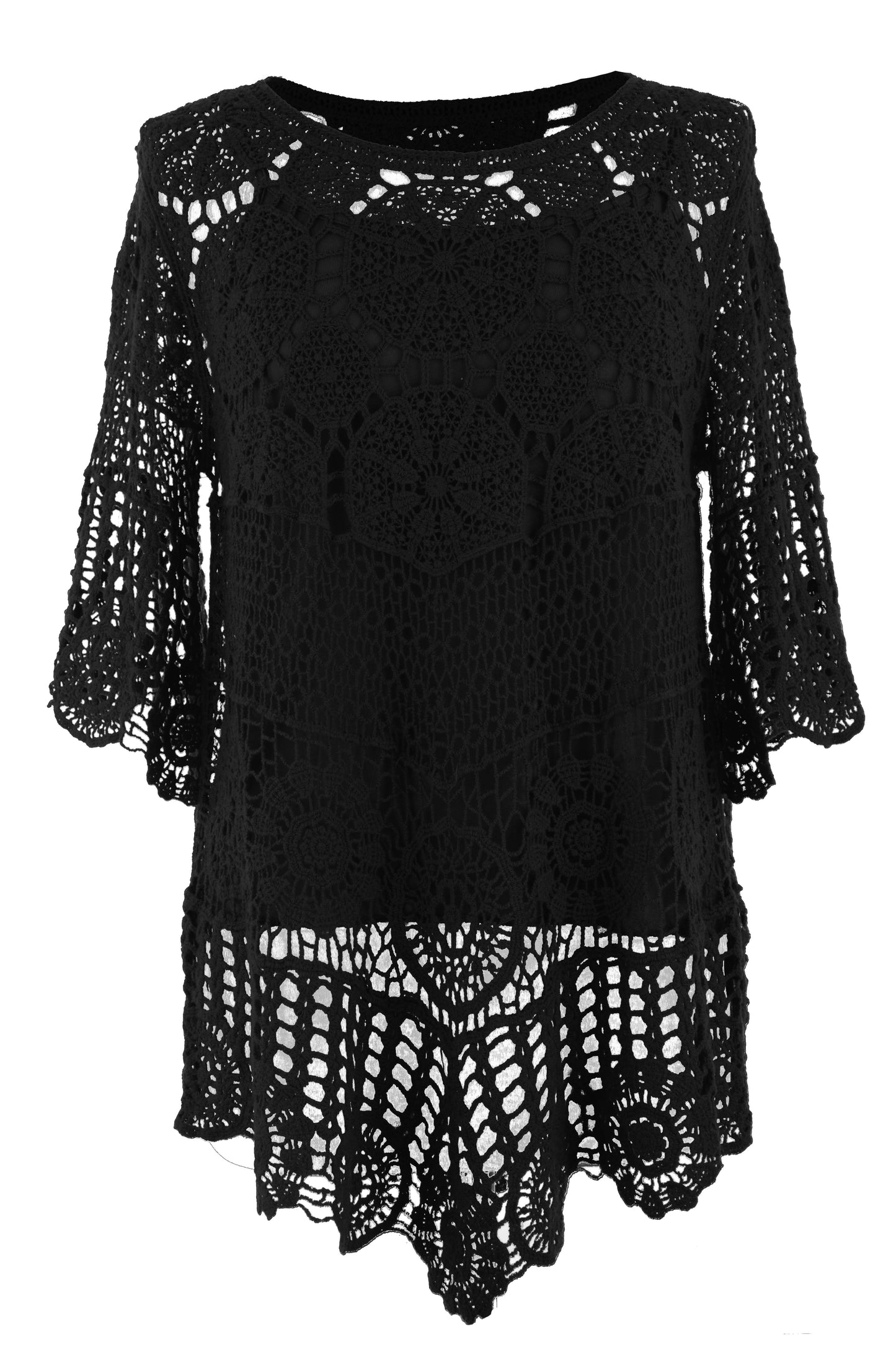 Scoop Hem Crochet Top