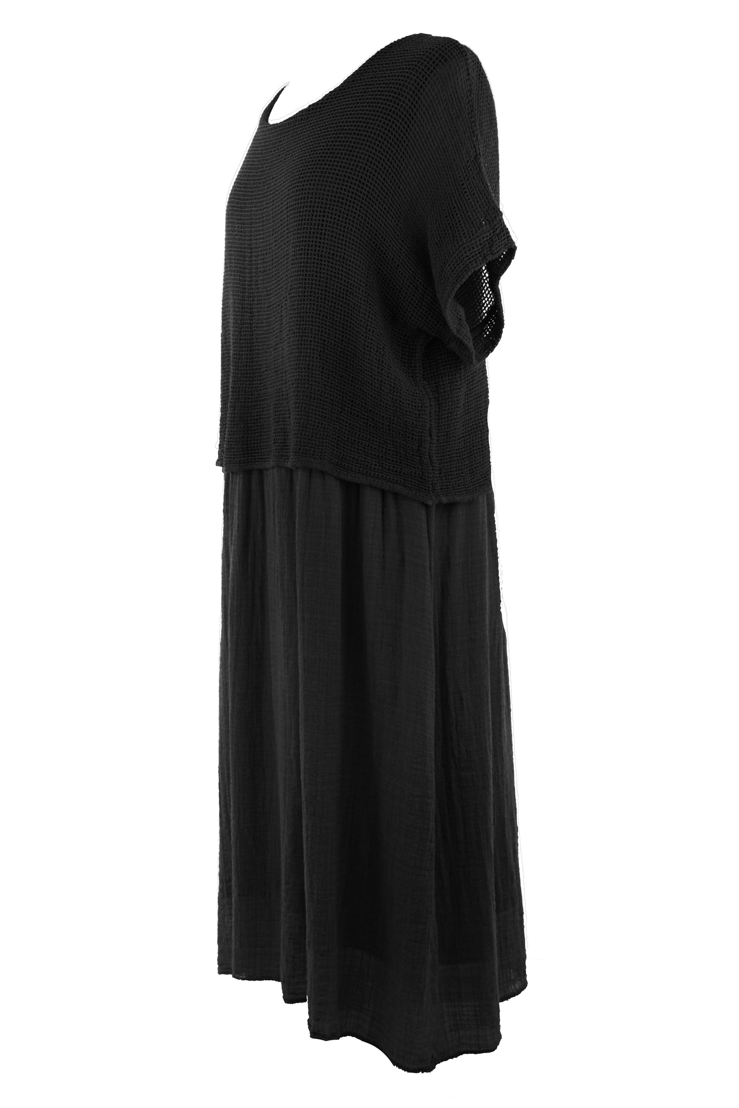 Mesh Shrug Cotton Midi