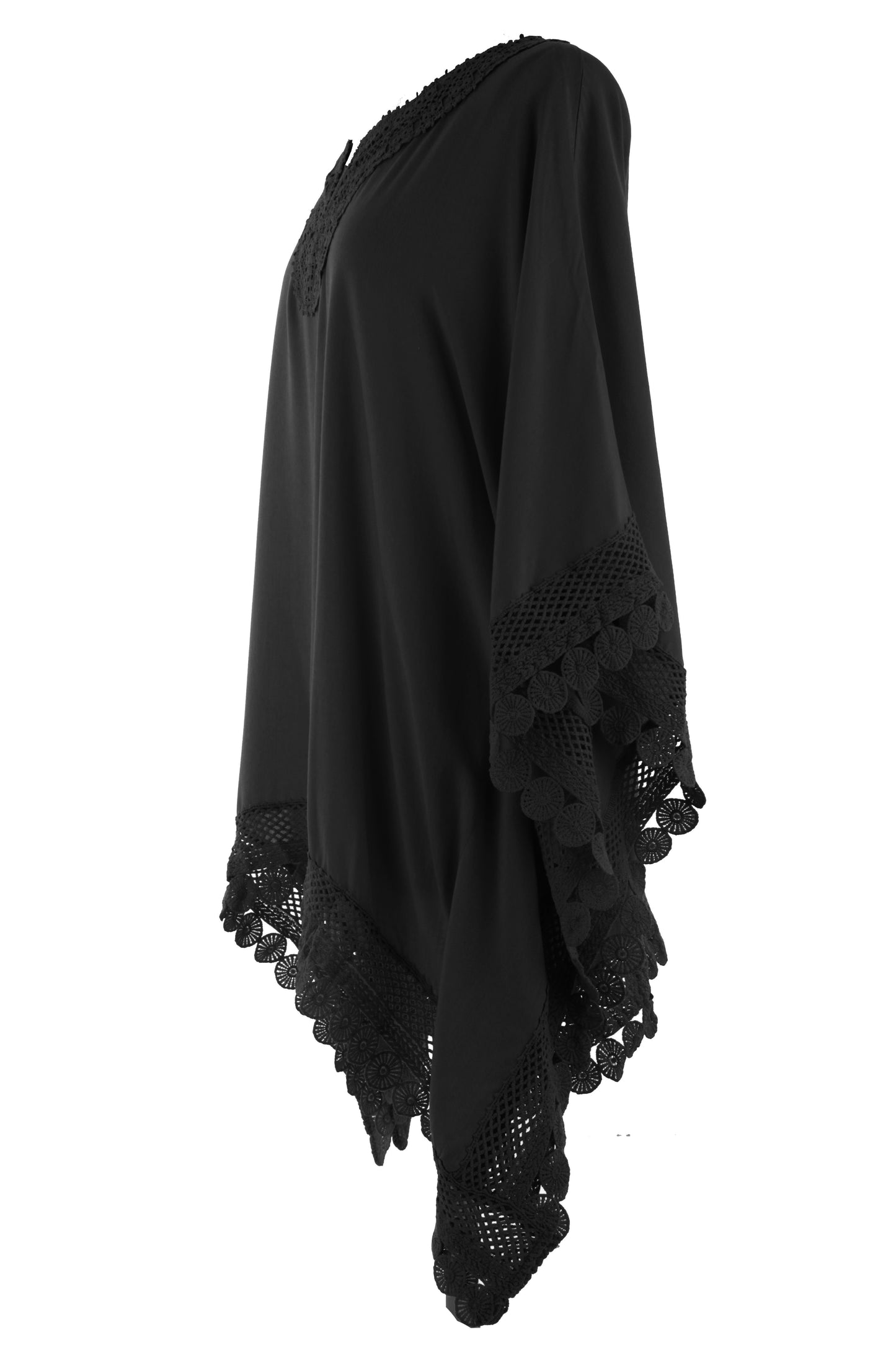 Crochet Trim Kaftan Top