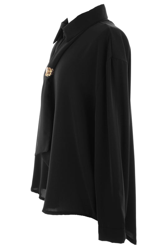 3 Piece Broach Scarf Shirt