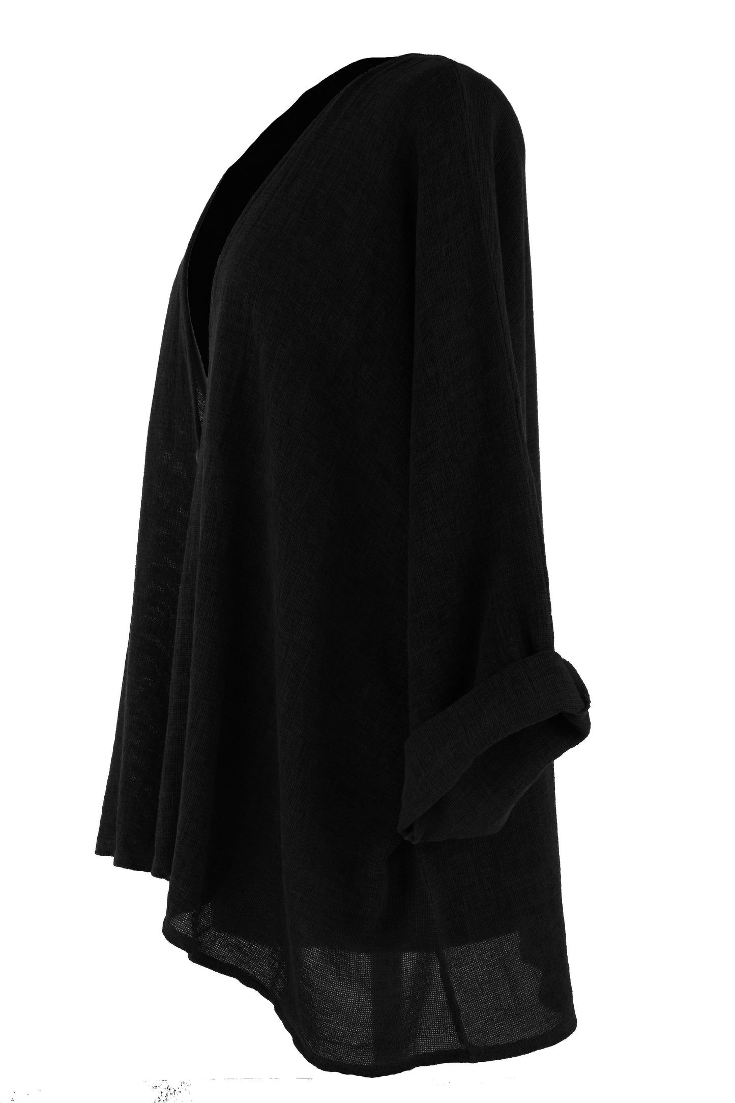 One Button Linen Cardigan