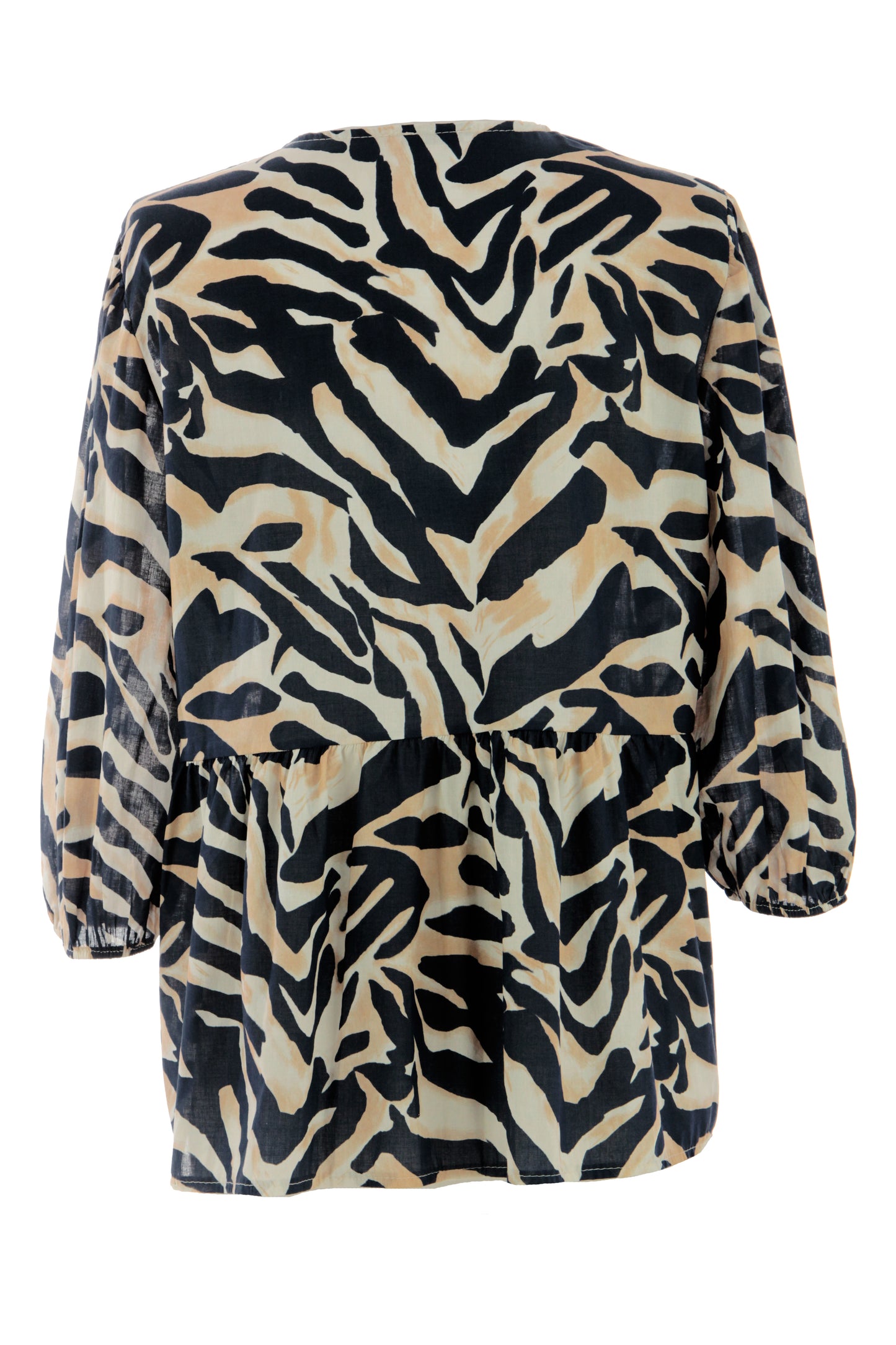 Zebra Print 3 Tie Top