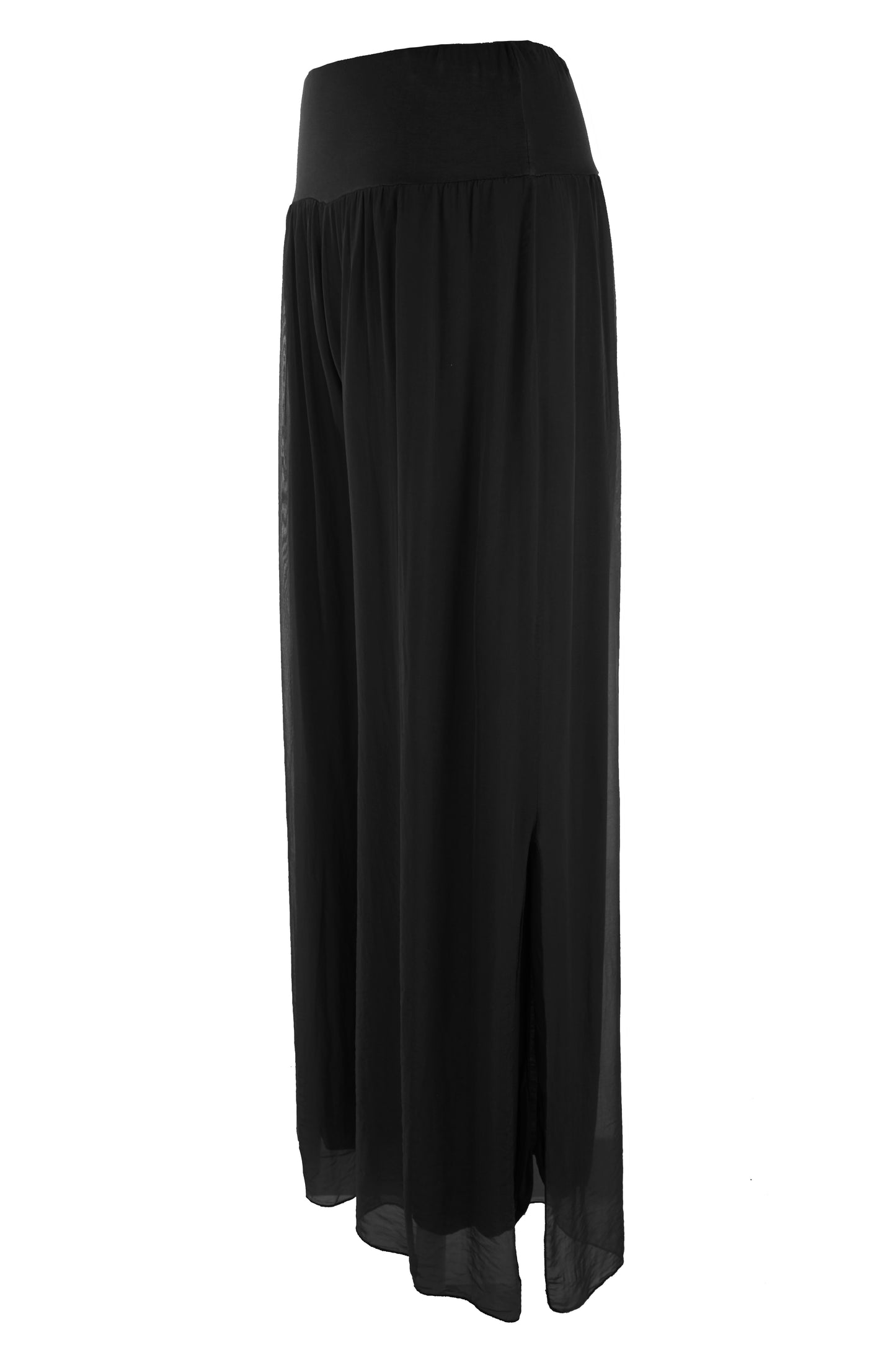 Wide Leg Silk Trouser