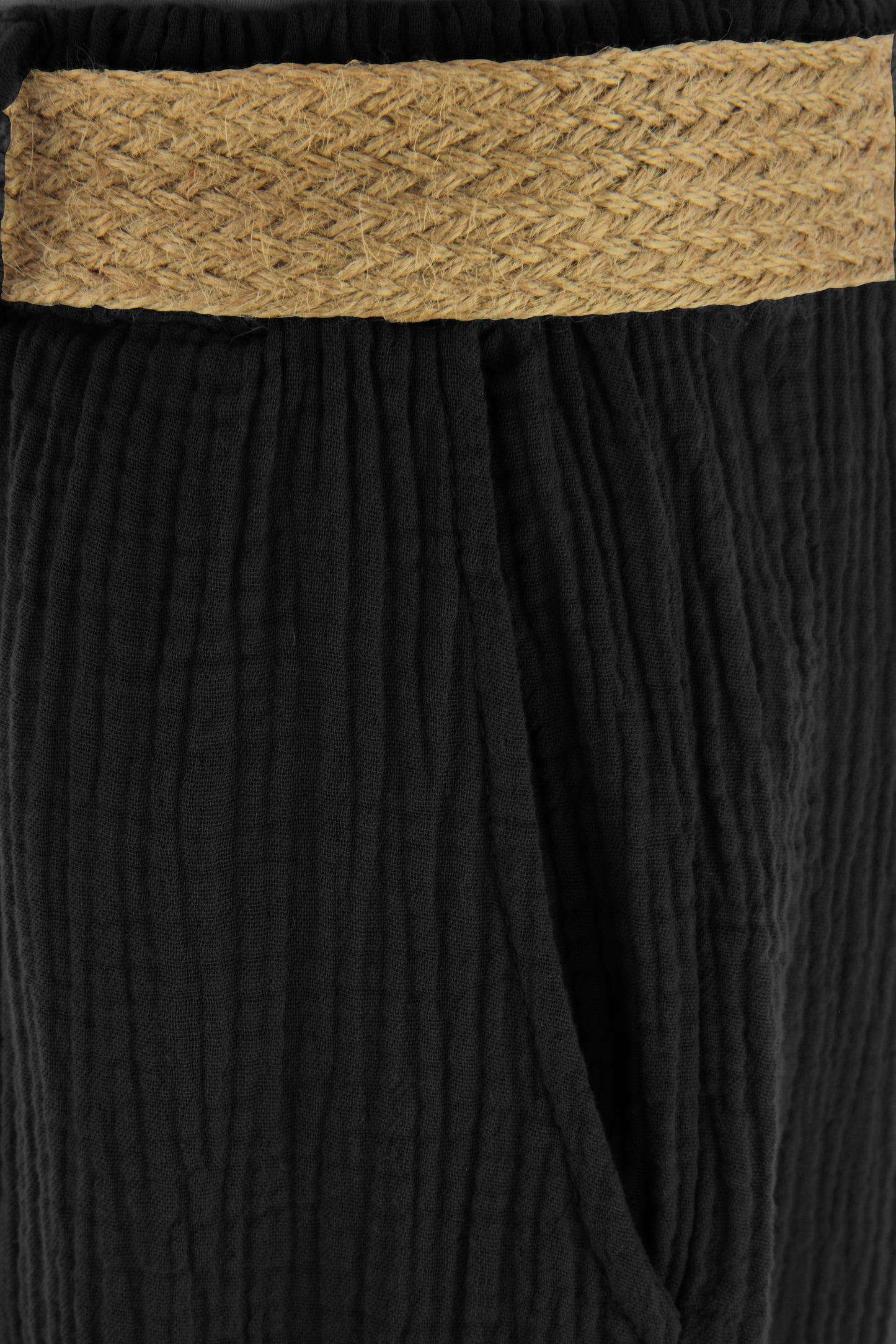 Cheesecloth Belted Trouser