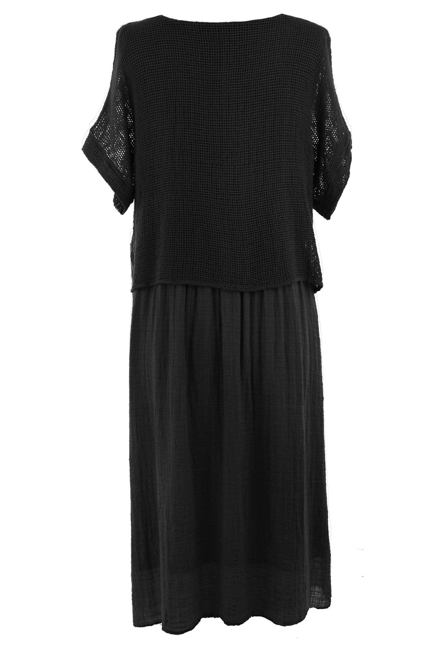Mesh Shrug Cotton Midi