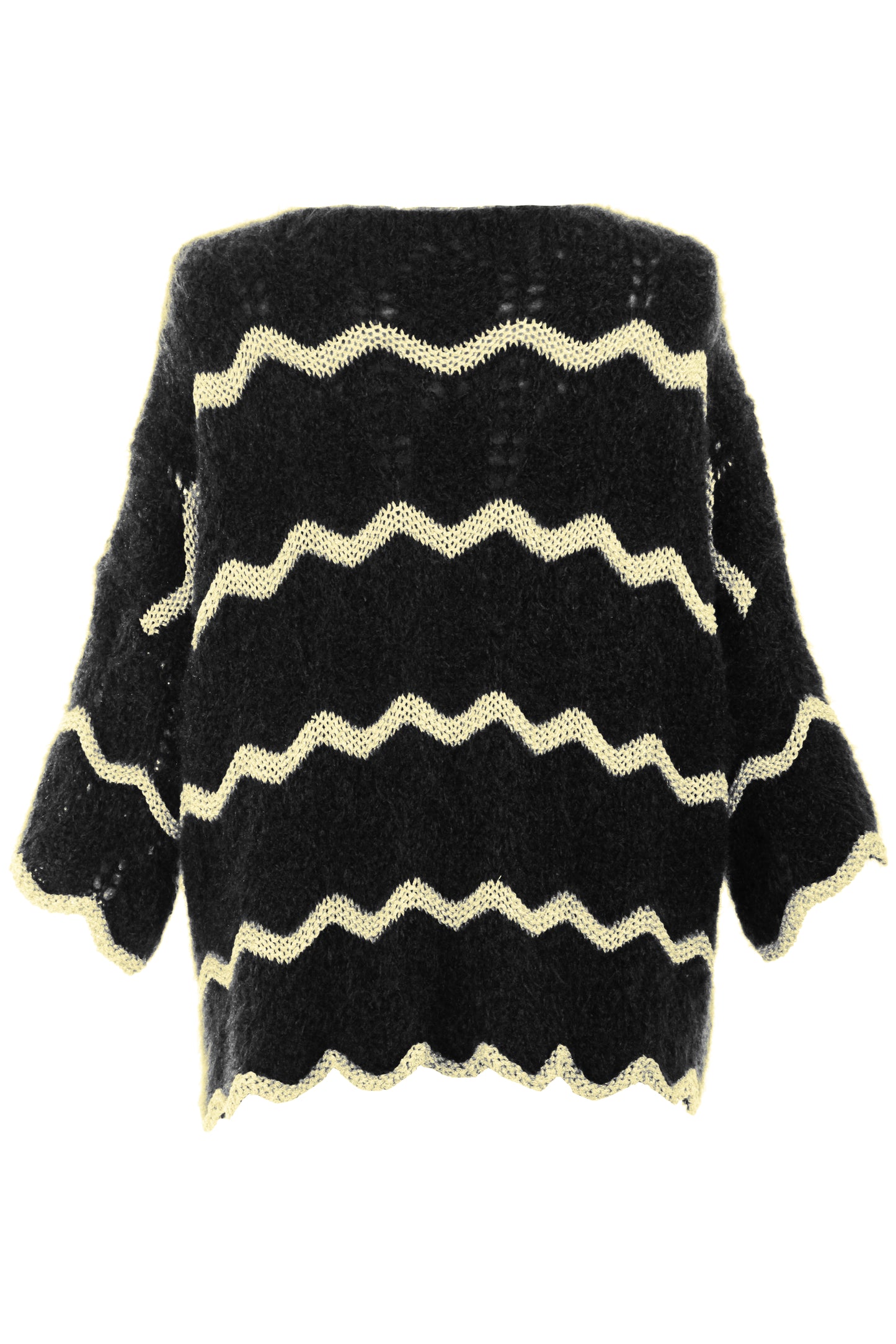 Lurex Scallop Eyelash Knit Jumper
