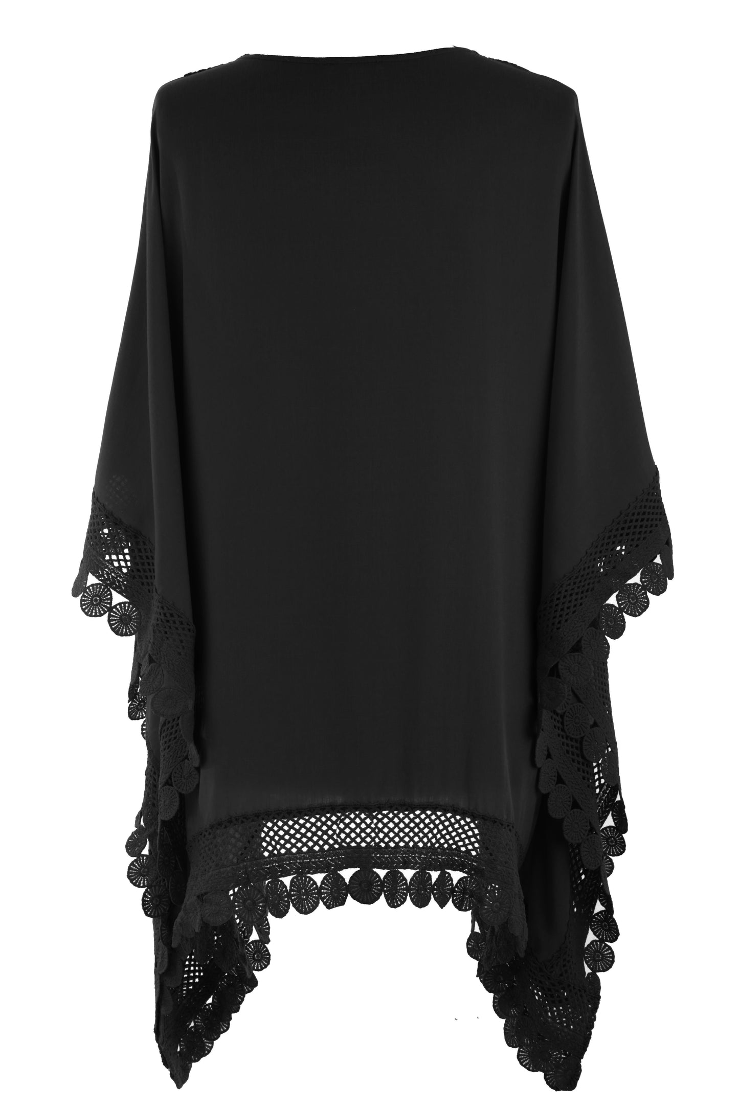 Crochet Trim Kaftan Top