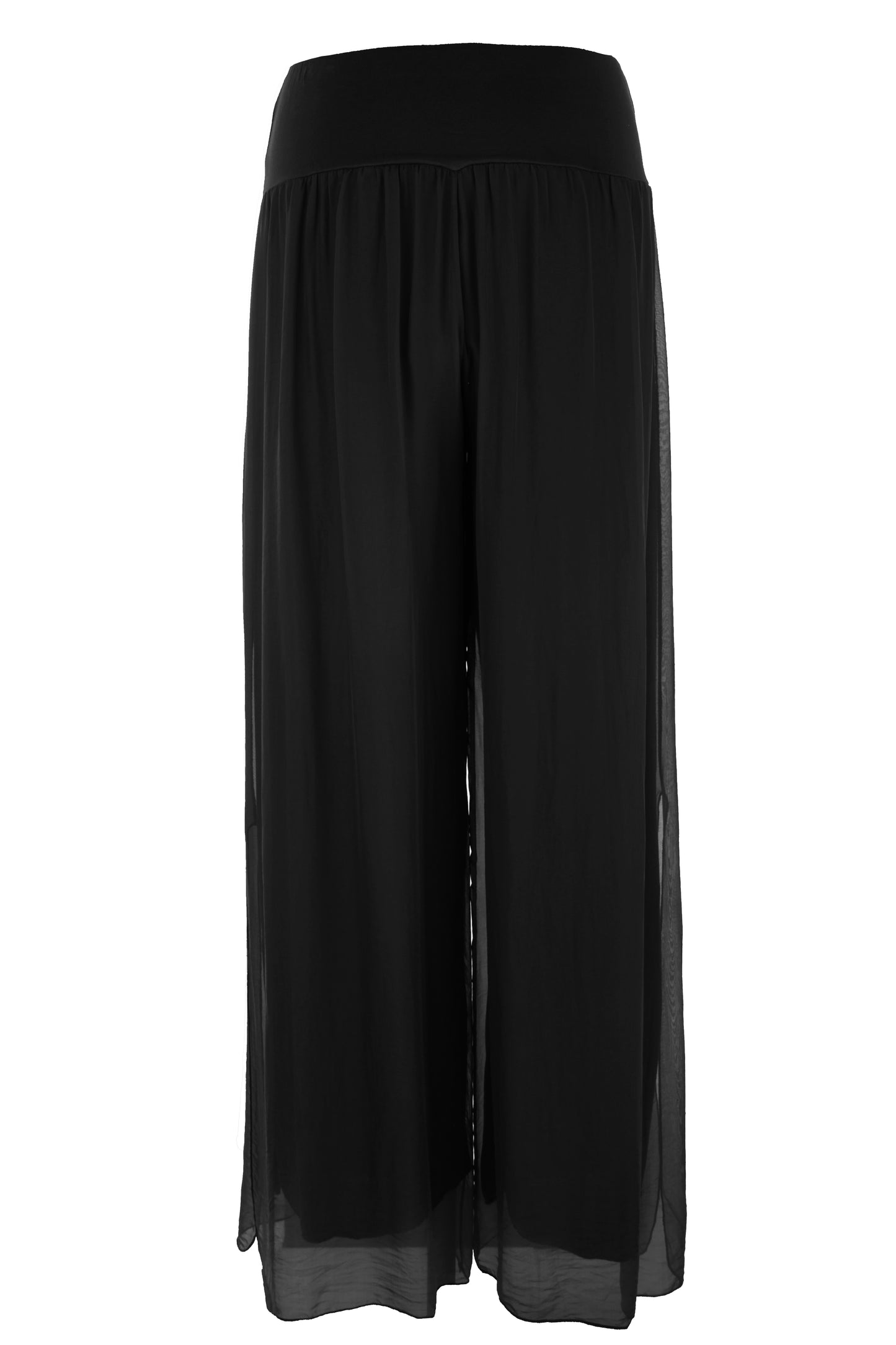 Wide Leg Silk Trouser