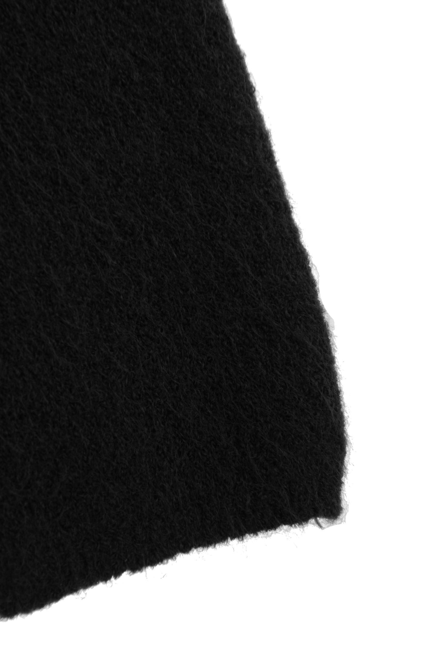 V Neck Lace Hem Wool Jumper