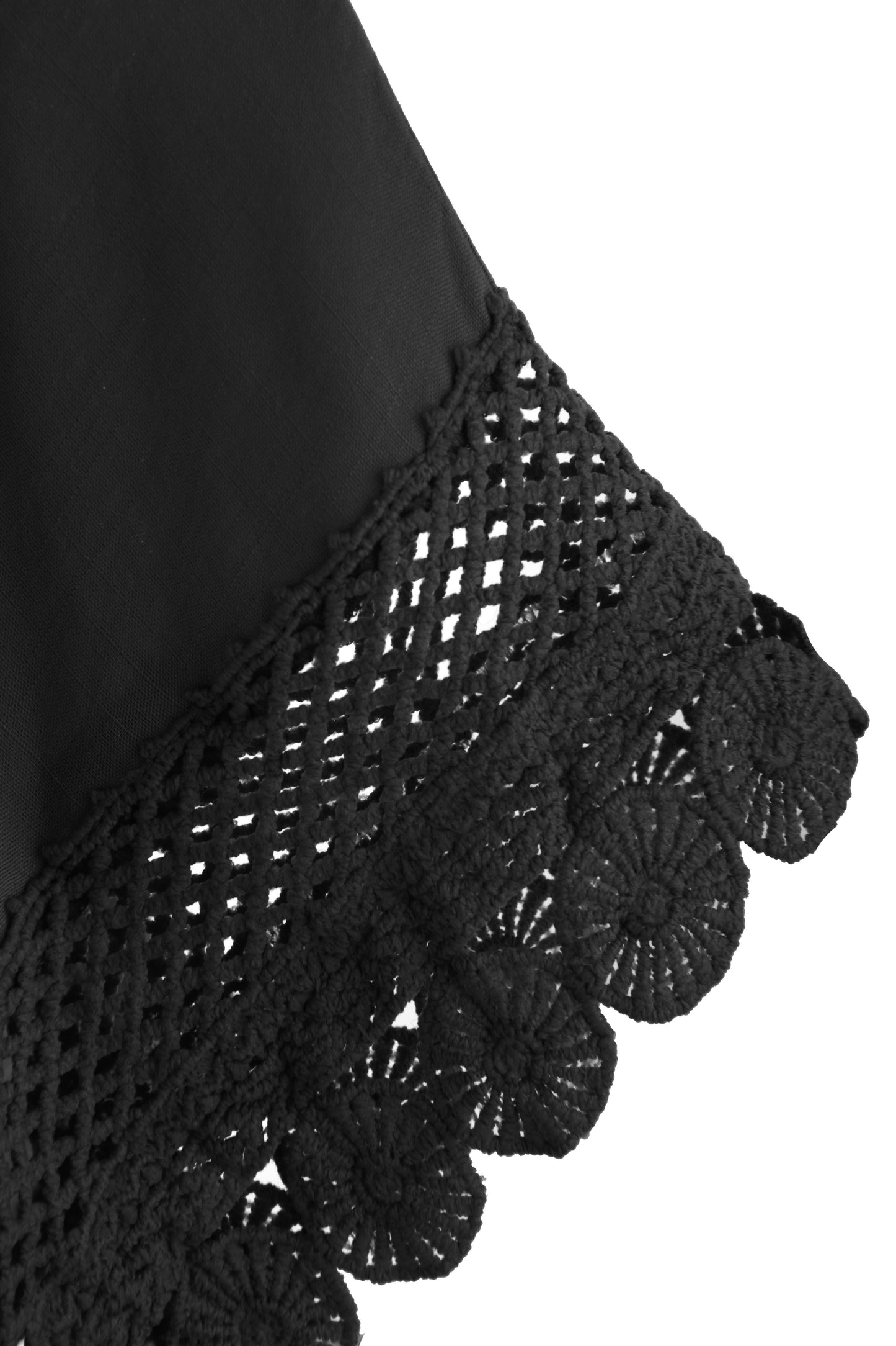 Crochet Trim Kaftan Top