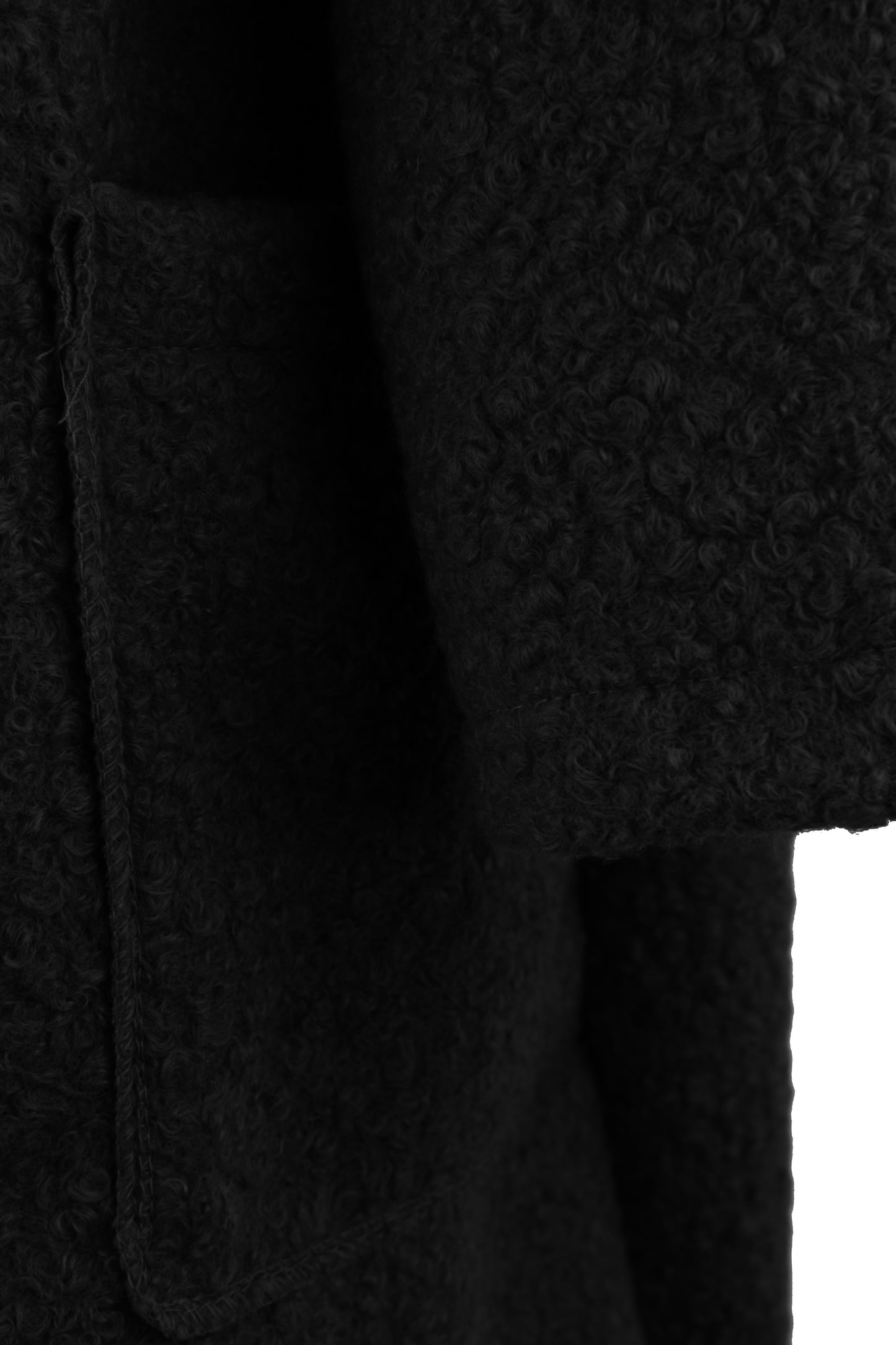 Plain Boucle Coat