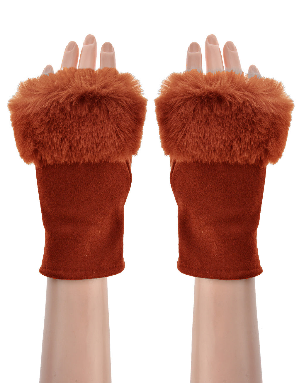 Faux Fur Fingerless Gloves