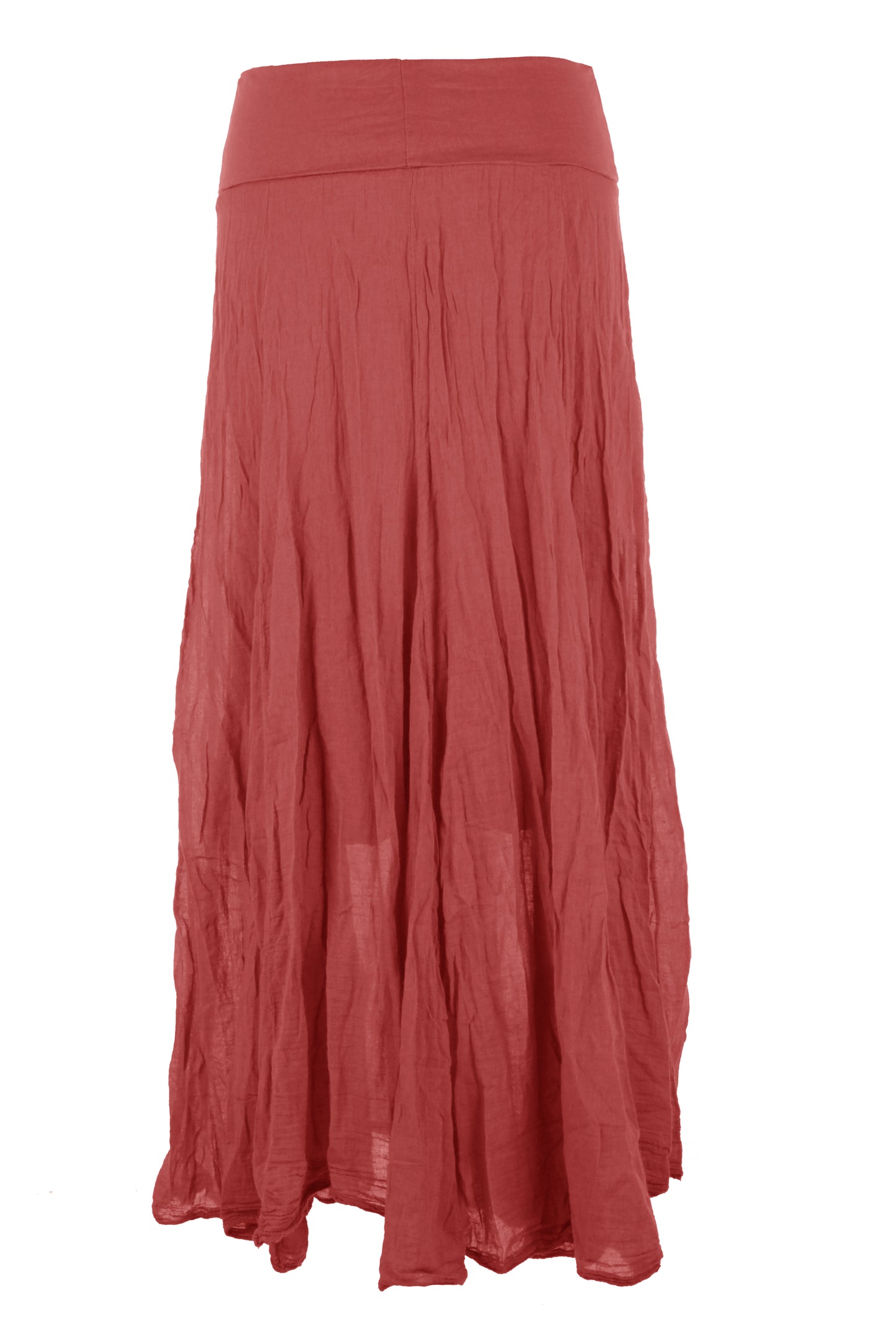 Cotton Panel Midi Skirt