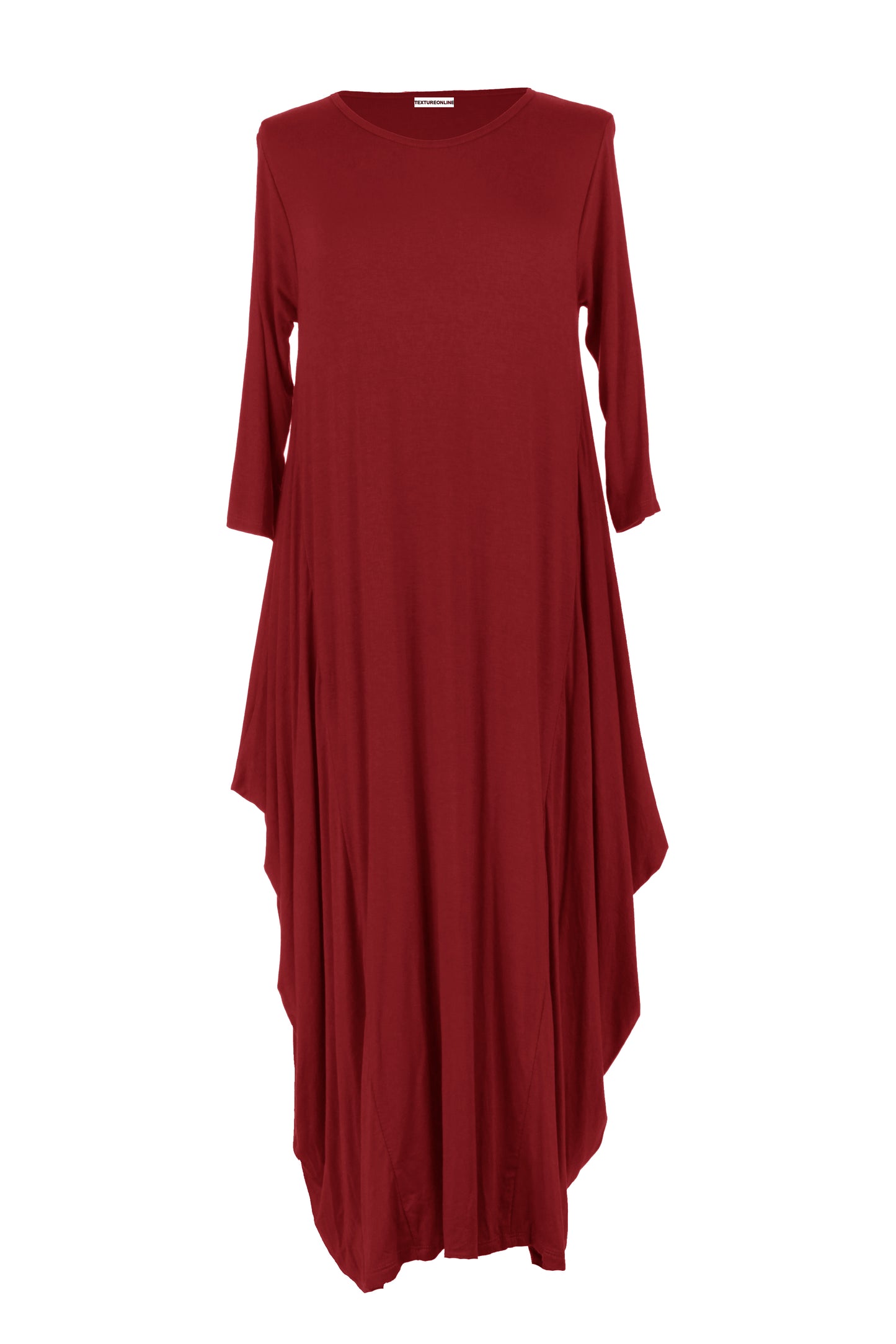 3/4 Sleeve Draped Dress