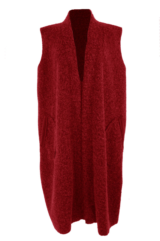 2 Pocket Textured Cocoon Gilet