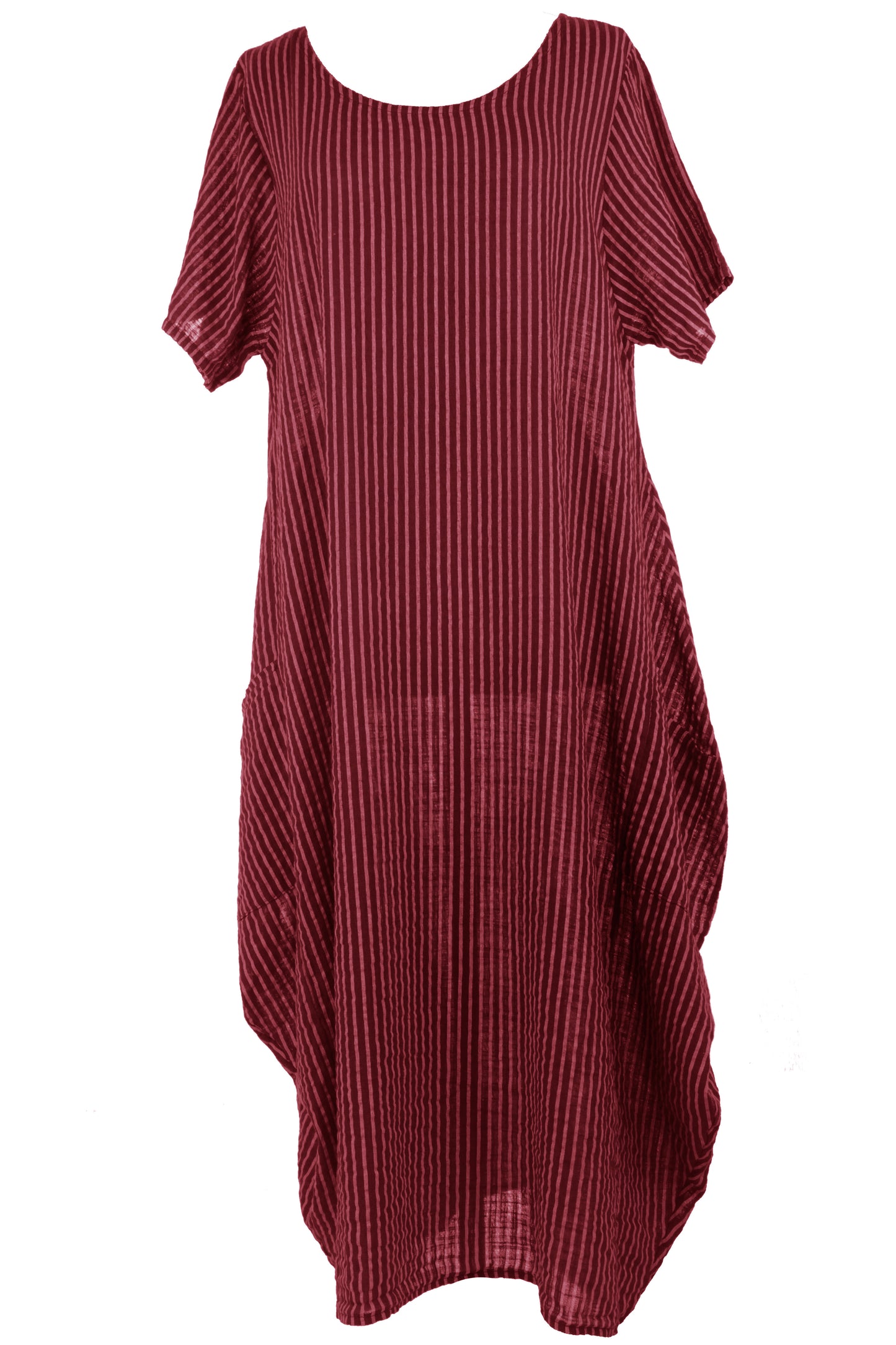 Stripe 2 Pocket Tulip Midi
