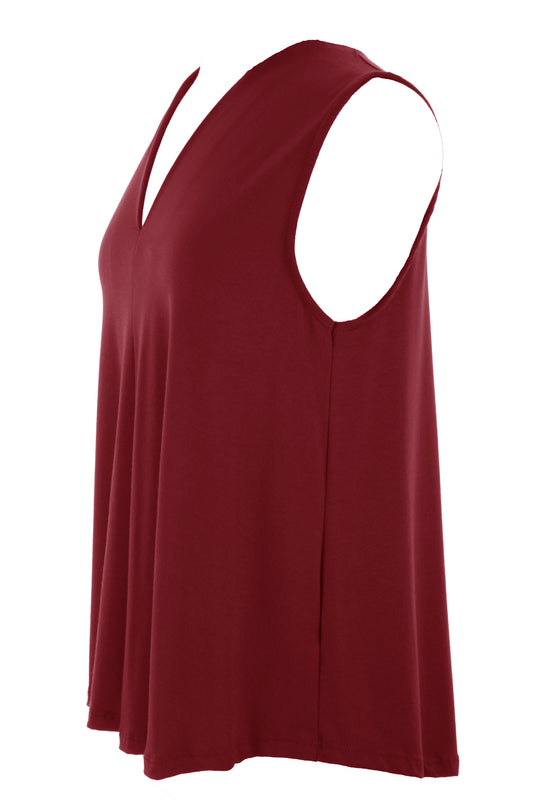 Sleeveless V Neck Top