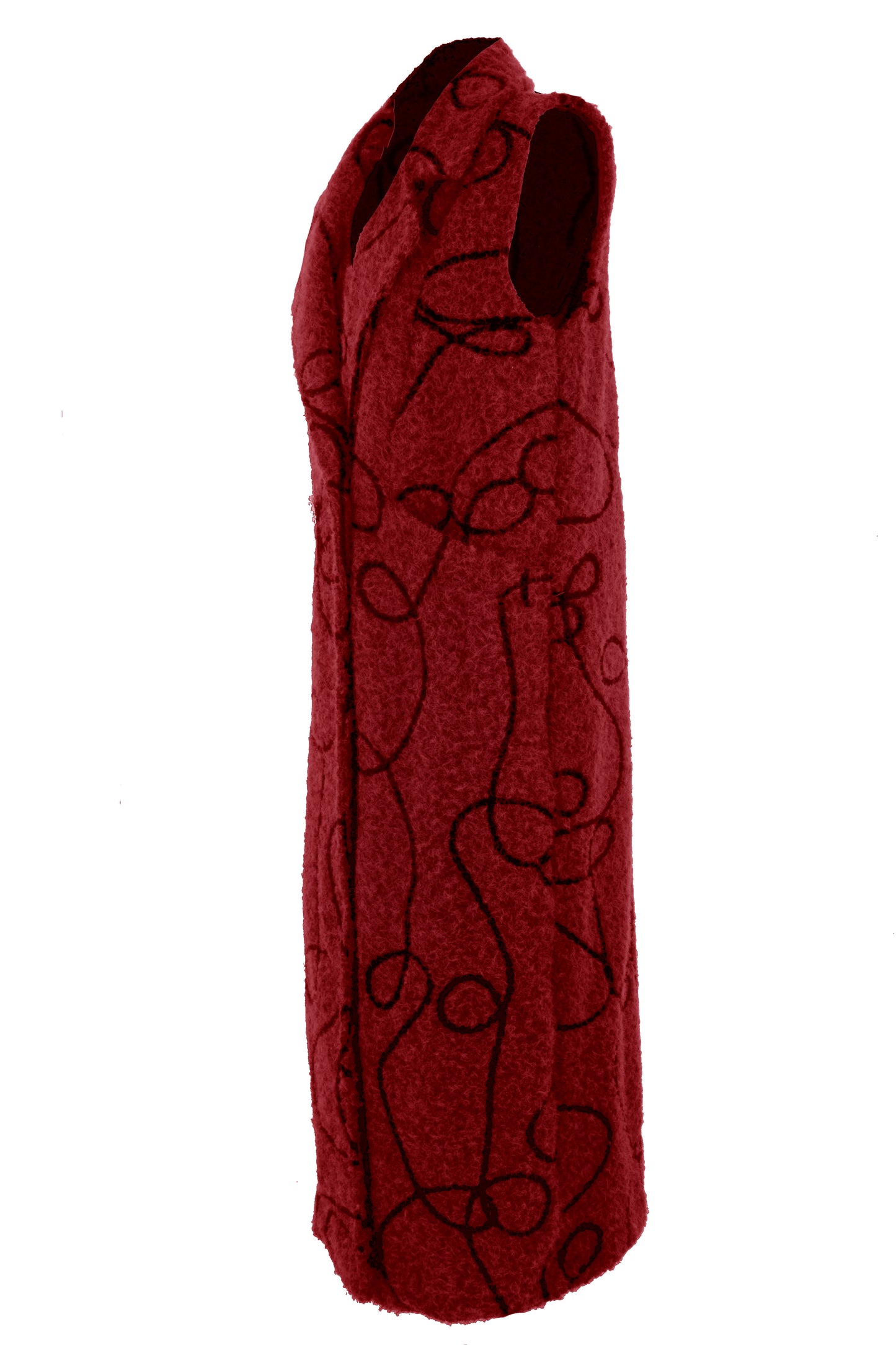 Swirl Pattern Textured Gilet