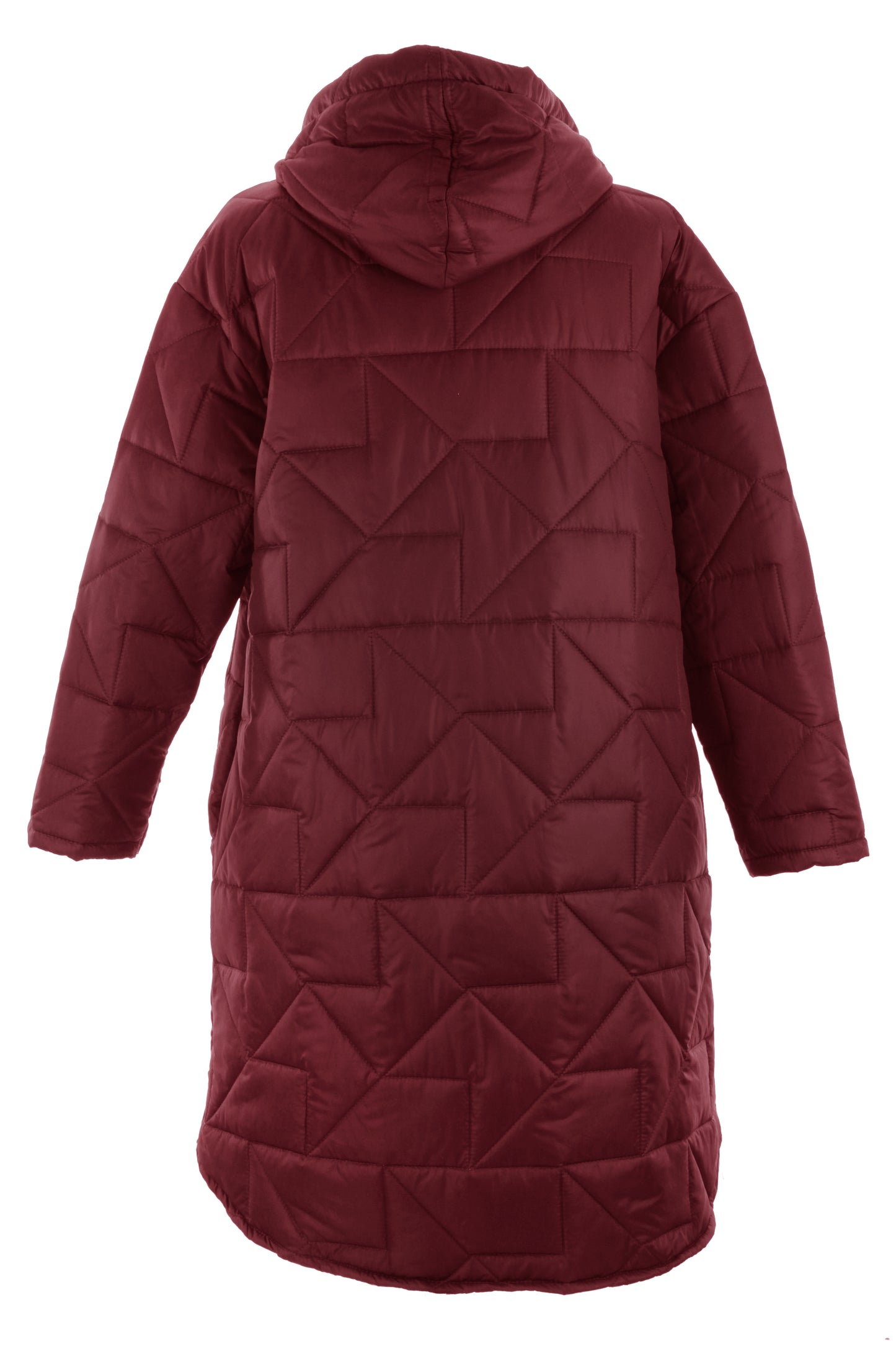 Leopard Print Tie Hooded Quilted Coat