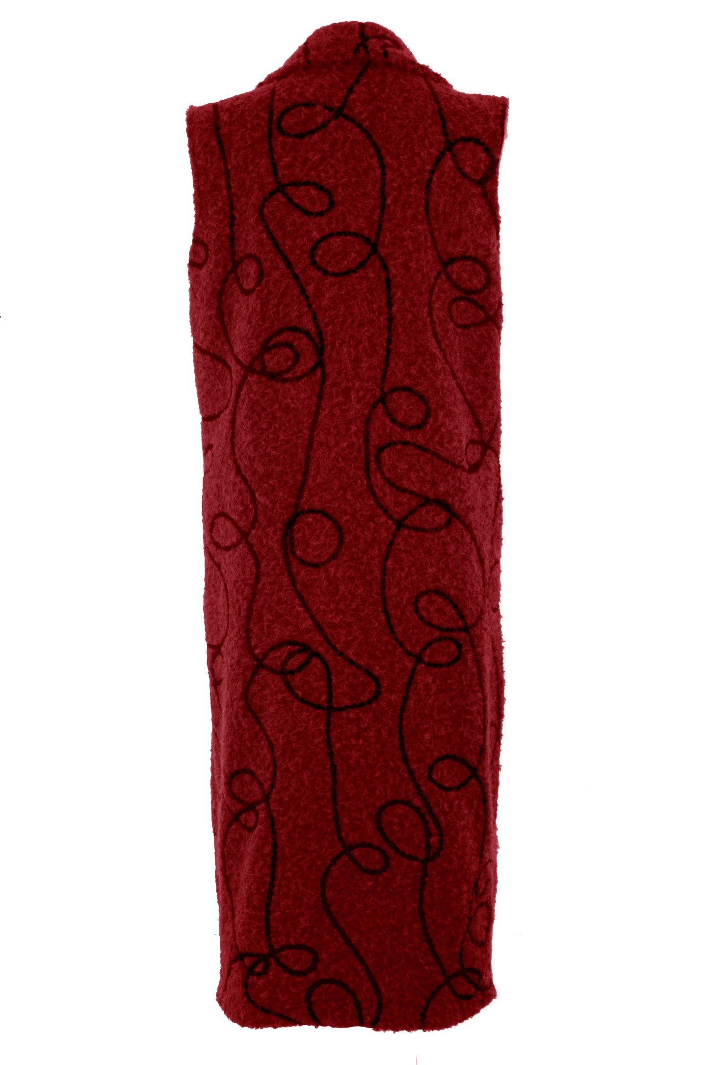 Swirl Pattern Textured Gilet