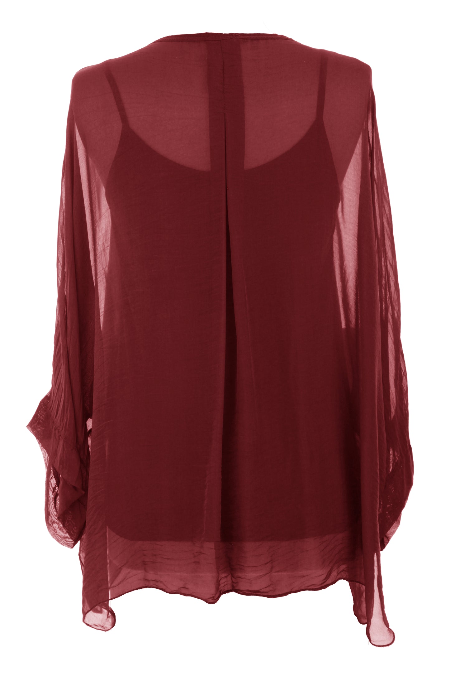 V Neck Silk Shirt with Vest