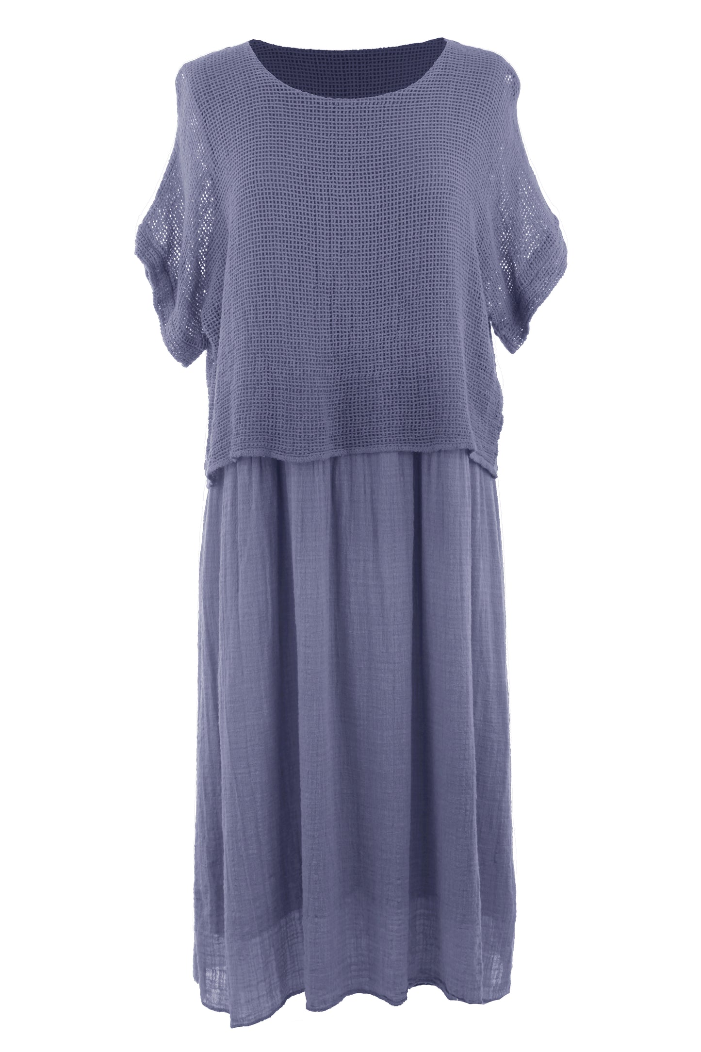 Mesh Shrug Cotton Midi