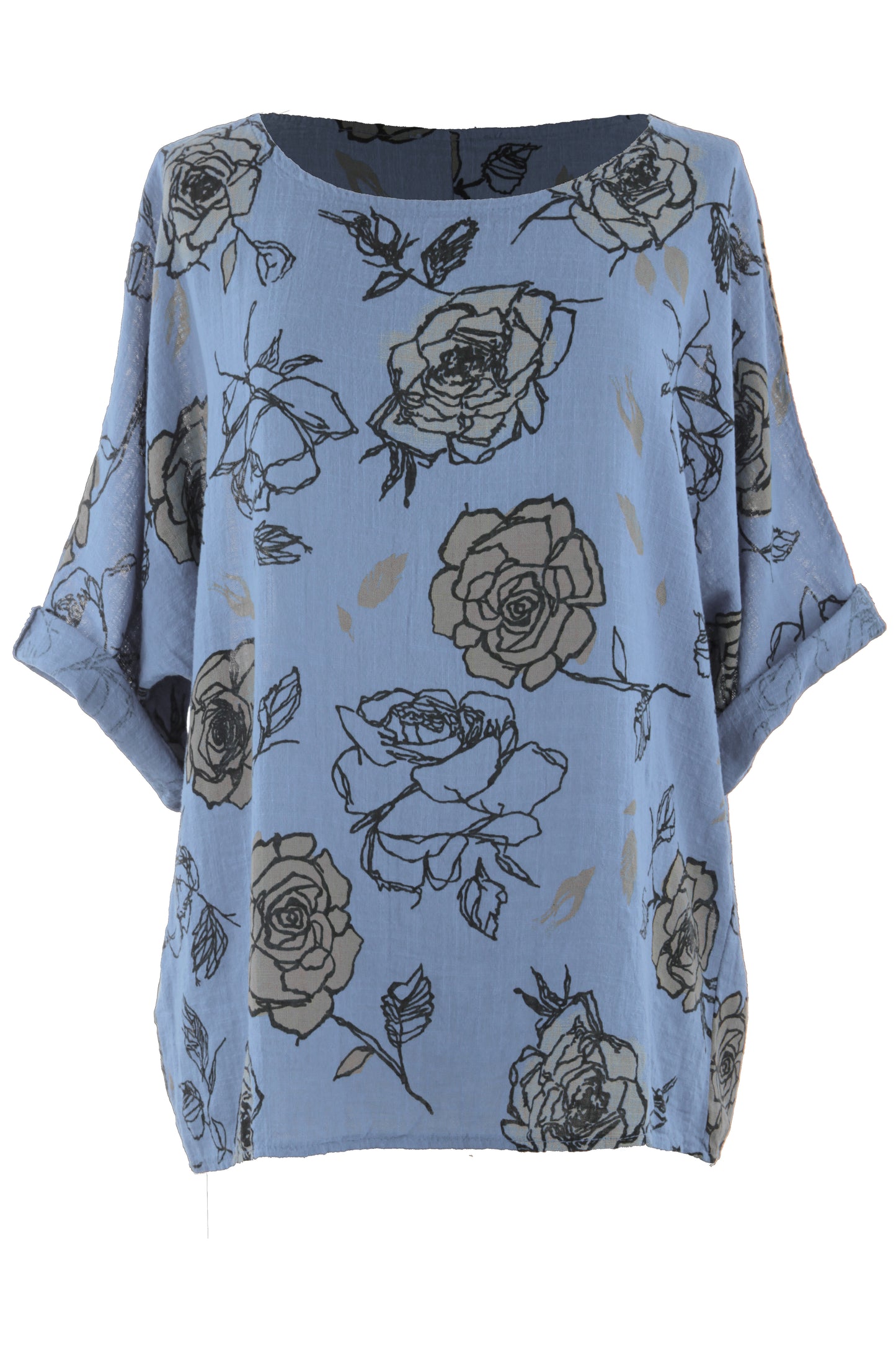 Rose Print Cotton Top