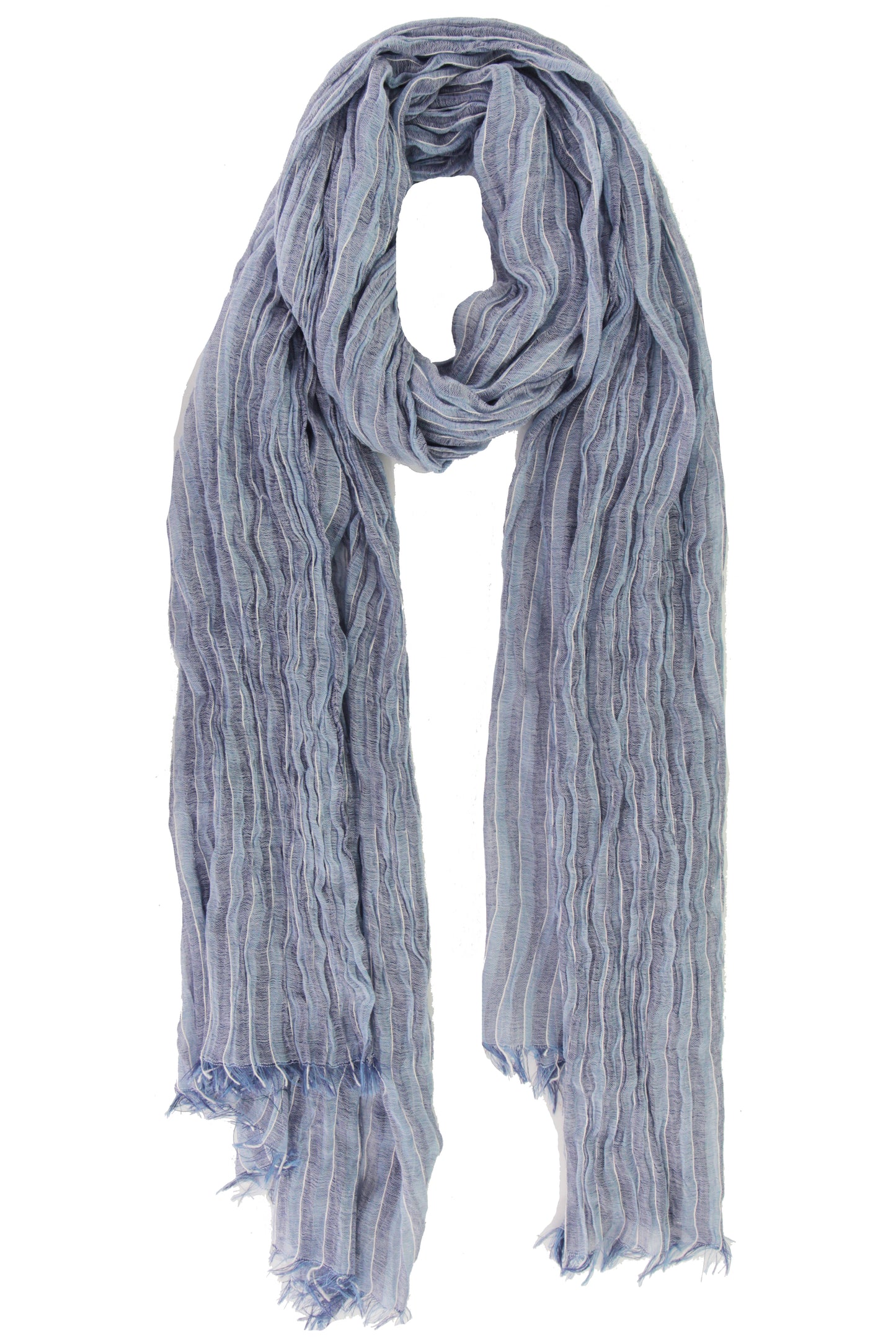 Stripe Crinkle Scarf