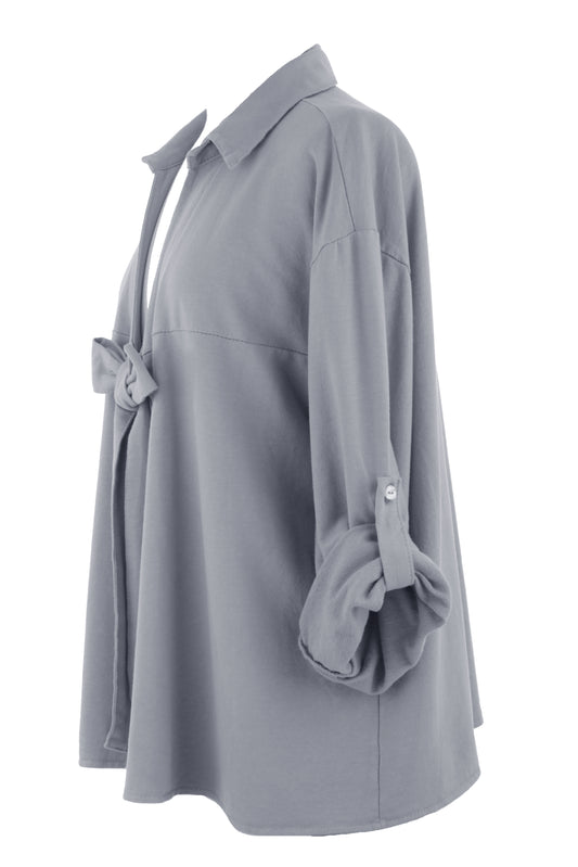 Tie Front Jersey Jacket