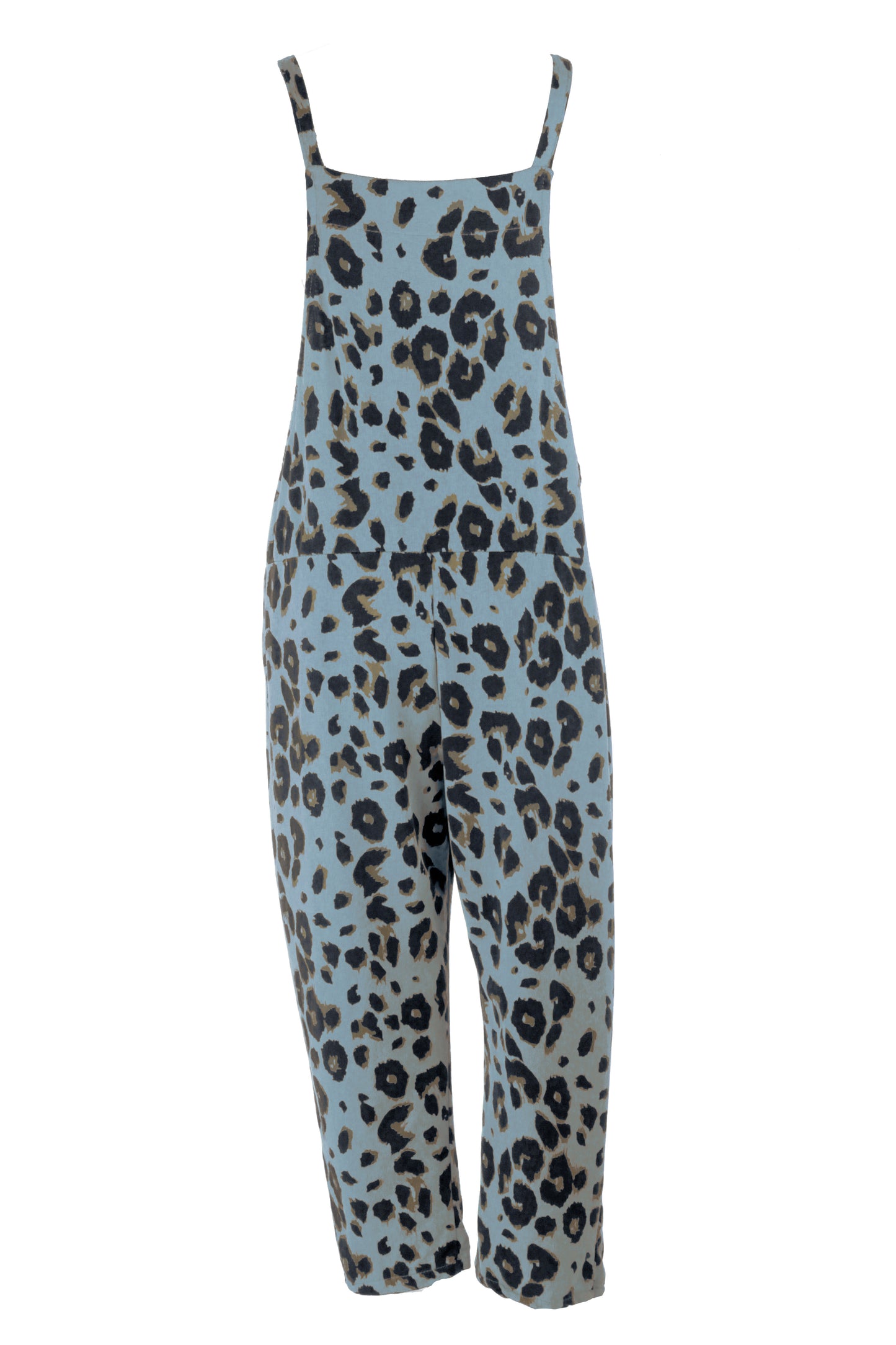 Leopard Jersey Dungarees