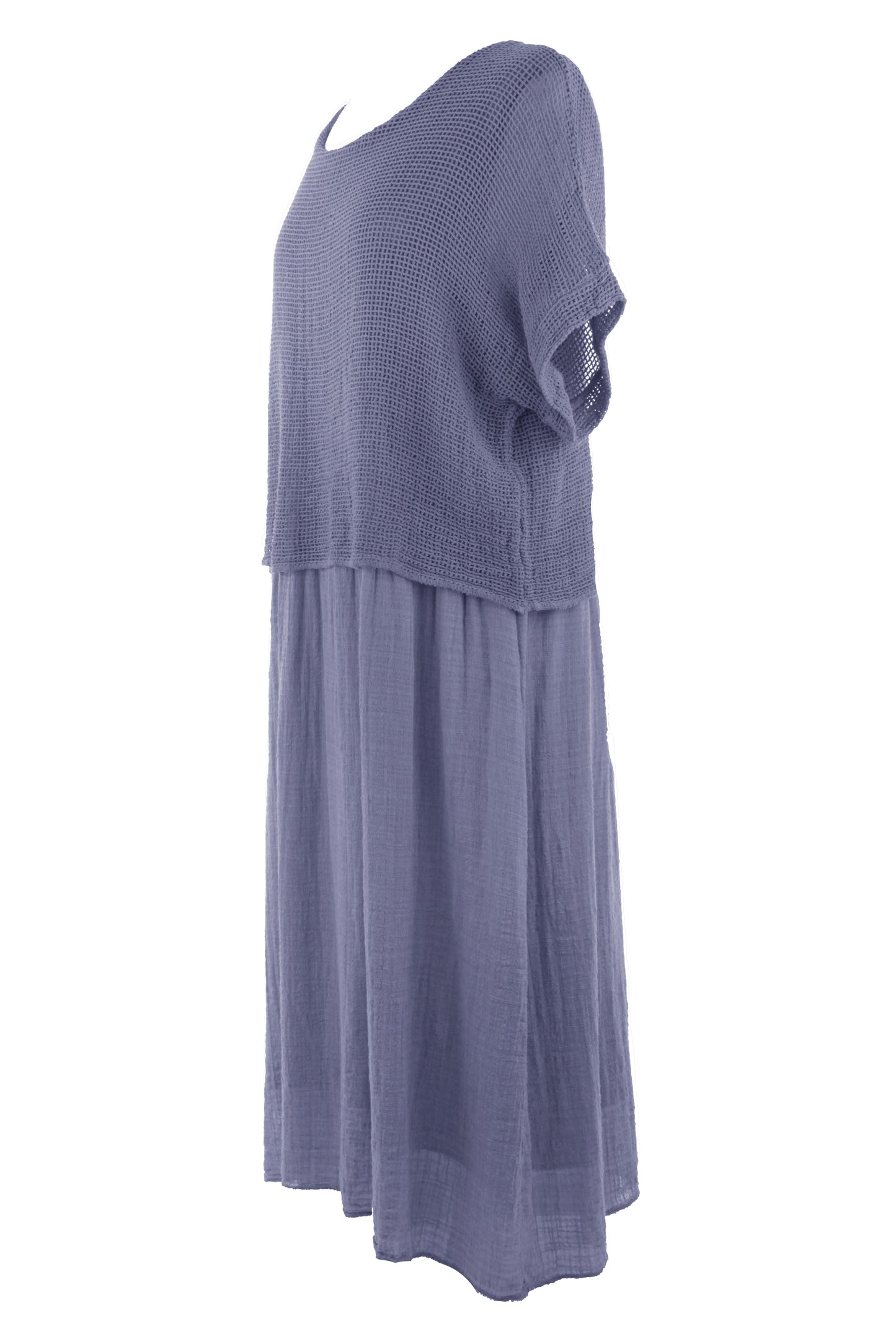 Mesh Shrug Cotton Midi