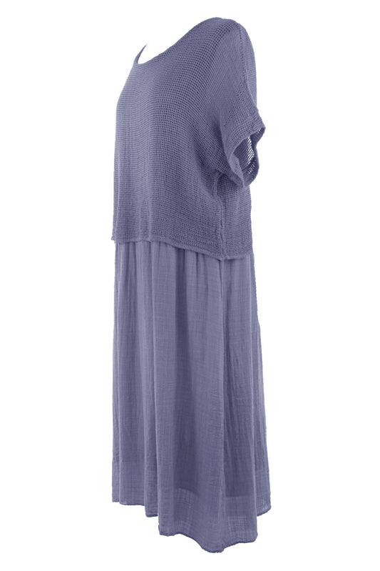 Mesh Shrug Cotton Midi