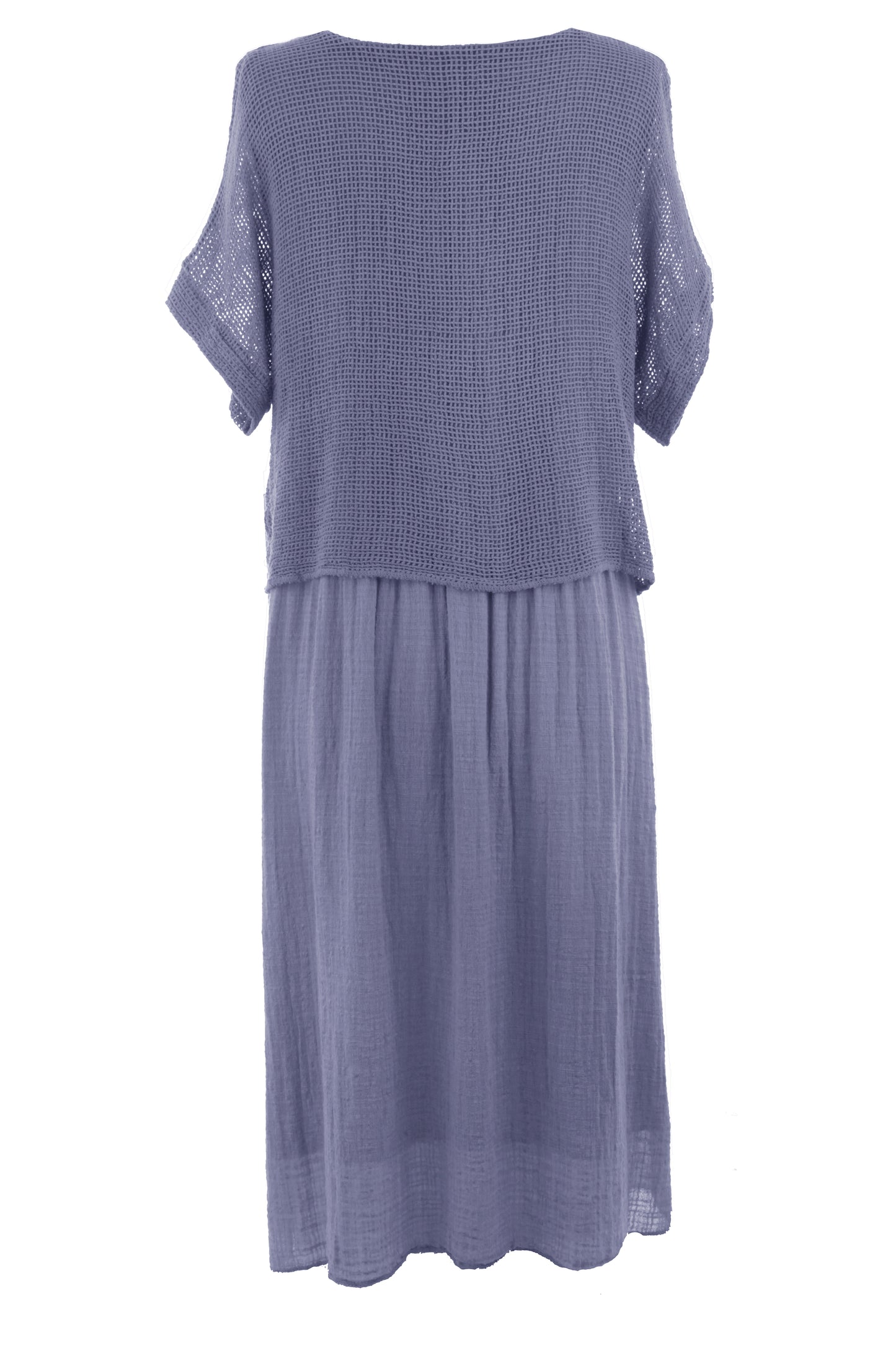 Mesh Shrug Cotton Midi