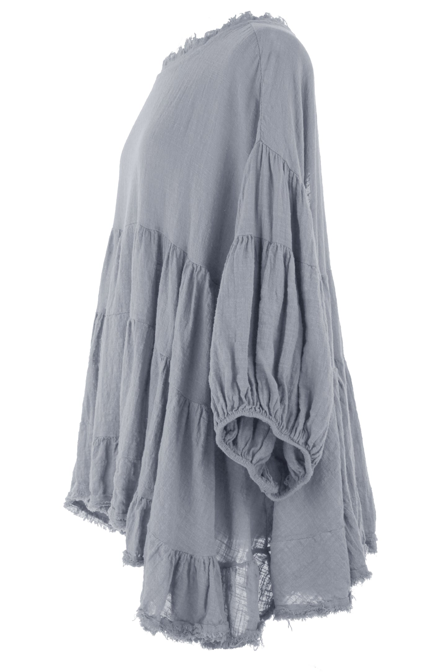 Balloon Sleeve Tiered Top