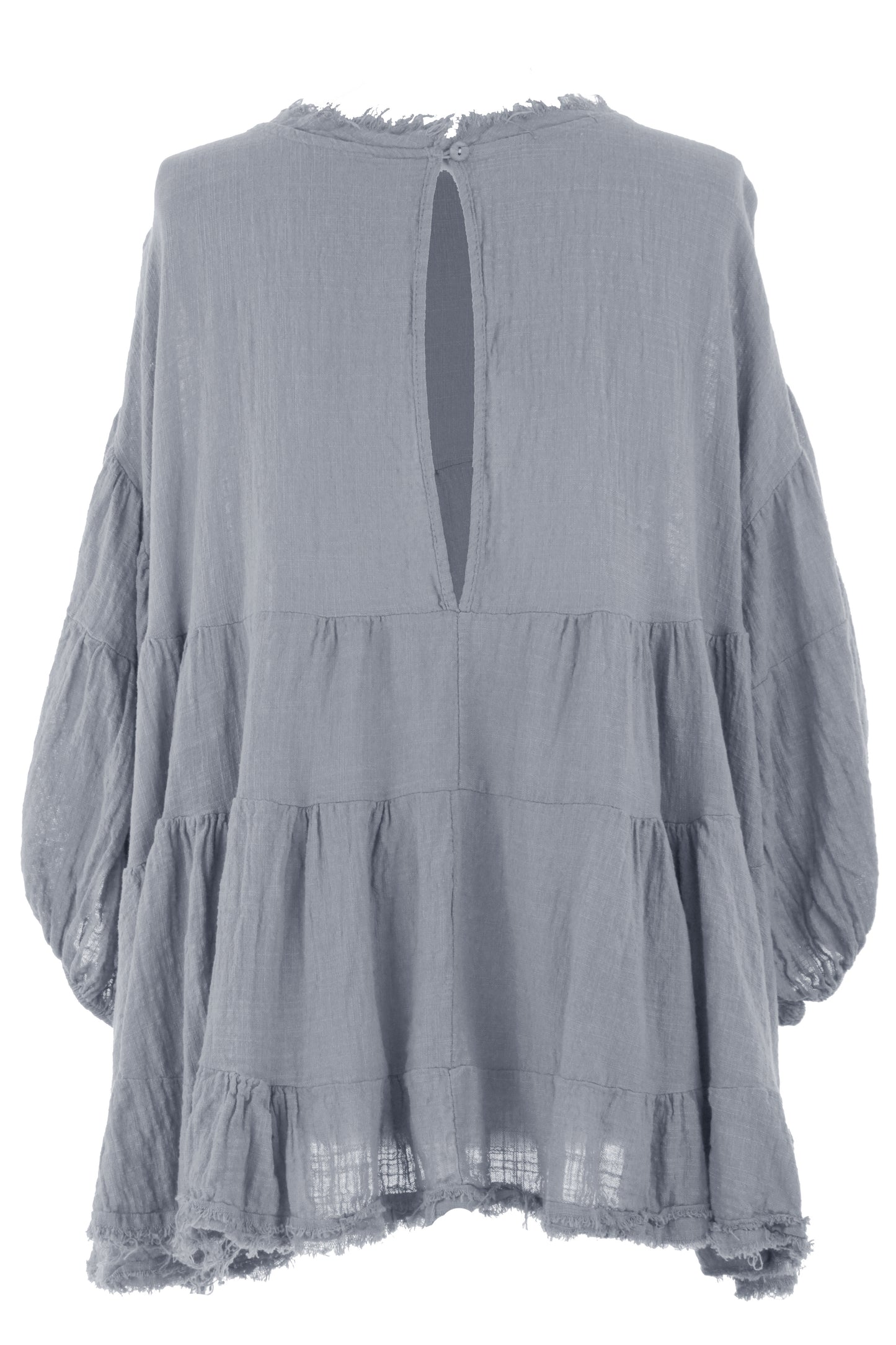 Balloon Sleeve Tiered Top