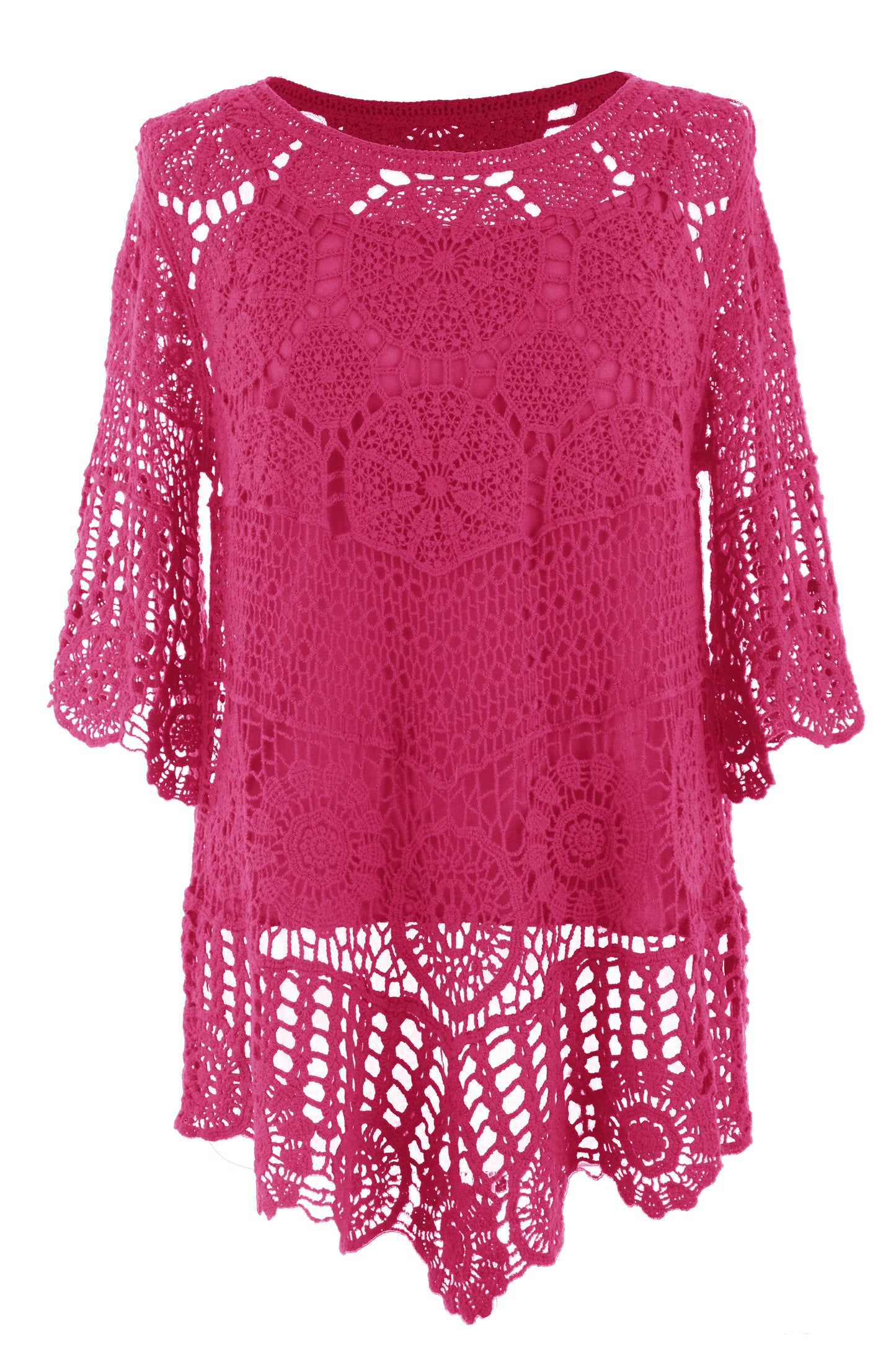 Scoop Hem Crochet Top