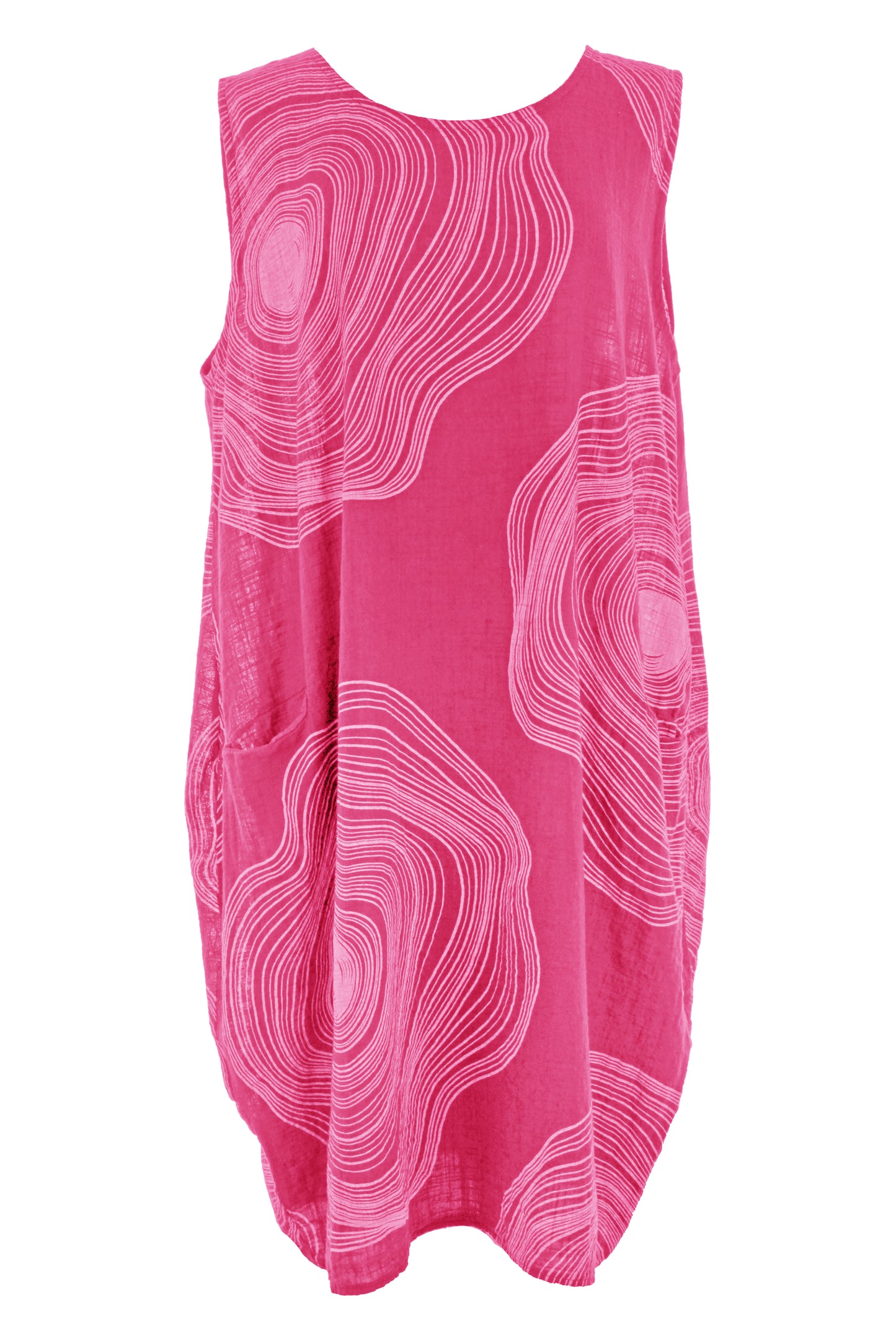 Tree Trunk Print Cotton Dress