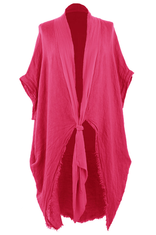 Tie Front Linen Jacket