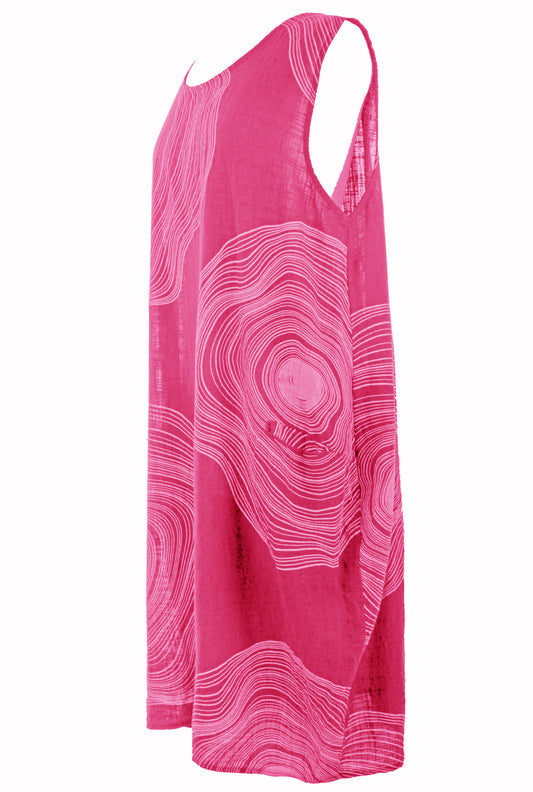 Tree Trunk Print Cotton Dress